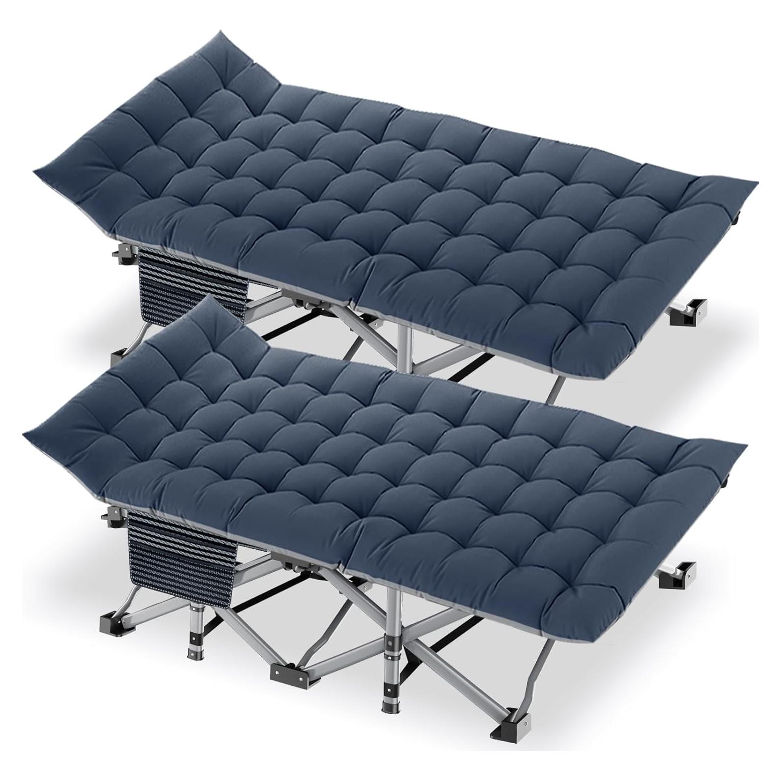 Cama Plegable DoCred para Camping con Colchón - Paquete de 2