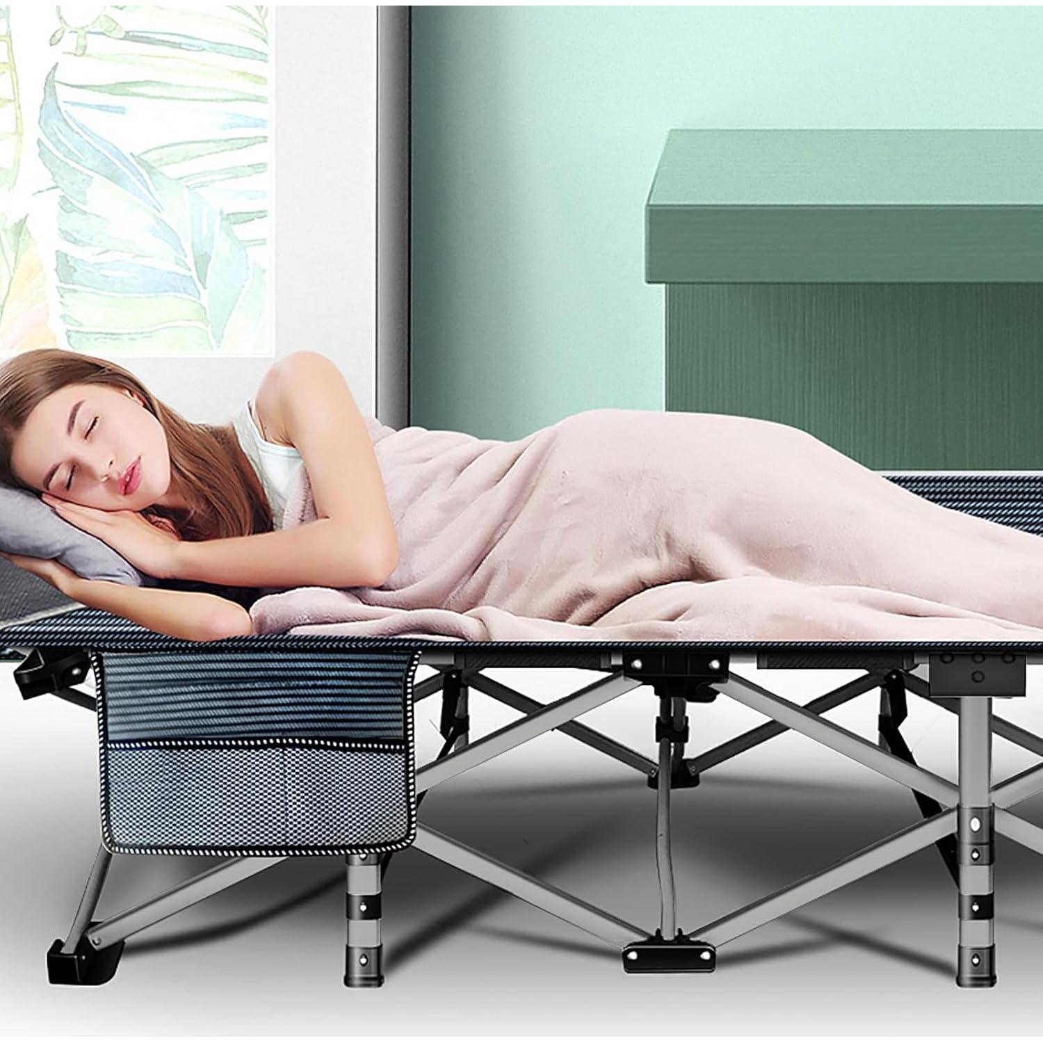 Cama Plegable DoCred para Camping con Colchón - Paquete de 2