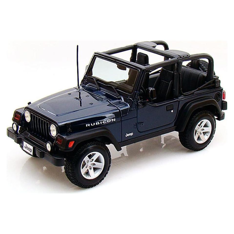 Maisto Jeep Wrangler Rubicon Azul 1/18 Diecast con Funciones