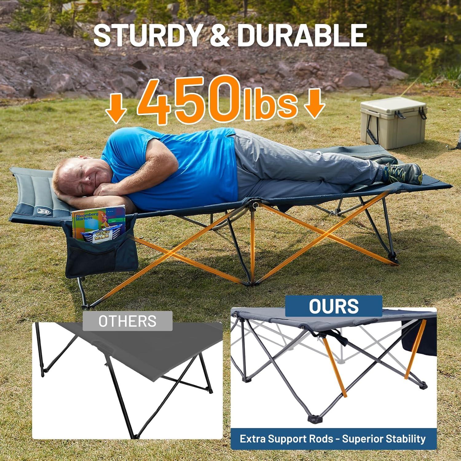 Cama de Camping Plegable Timber Ridge Extra Ancha 203.4x80.8cm