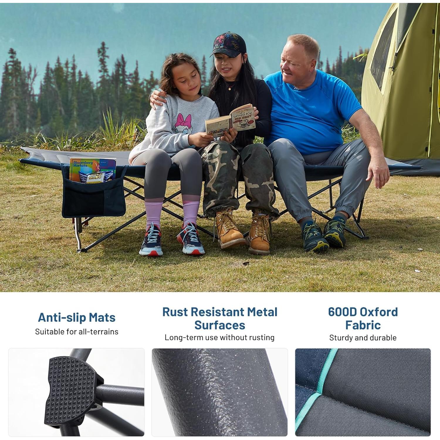 Cama de Camping Plegable Timber Ridge Extra Ancha 203.4x80.8cm