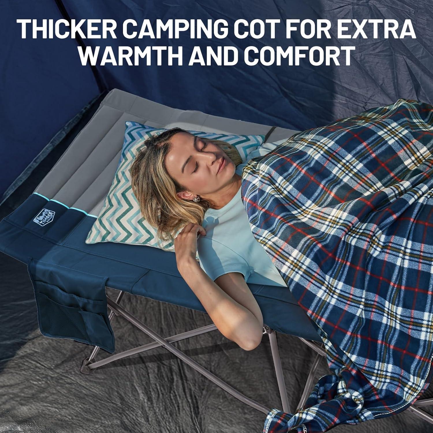 Cama de Camping Plegable Timber Ridge Extra Ancha 203.4x80.8cm