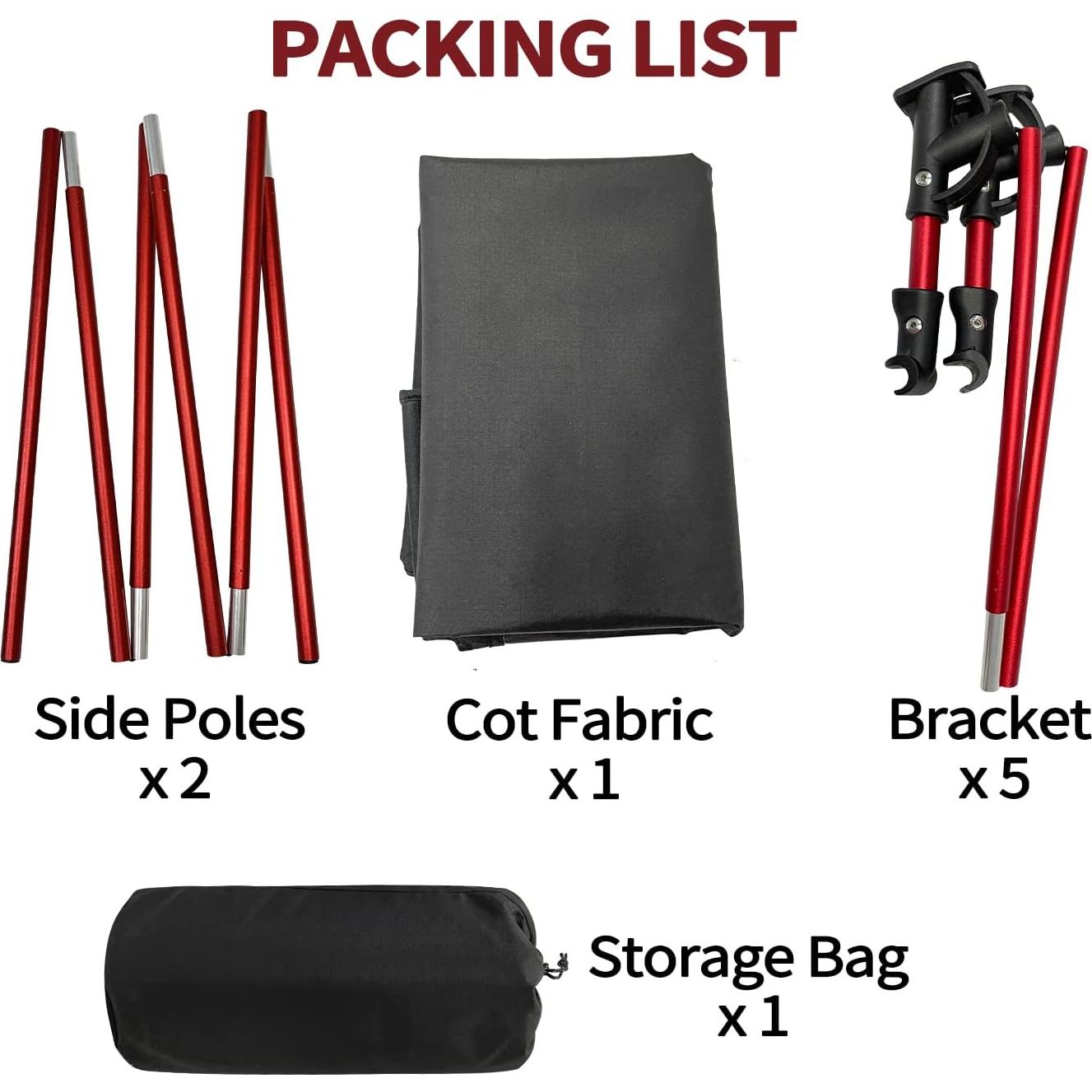 Cama Plegable Portátil Sutekus 190.5x69.85 cm Ultraligera