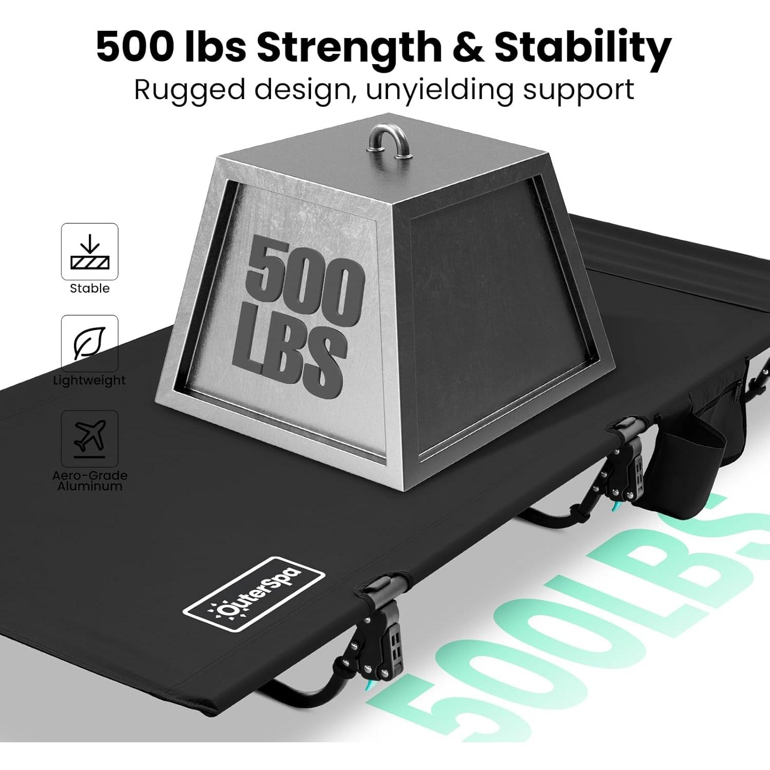 Cama de Camping Plegable OuterSpa 2.5kg Soporta 227kg