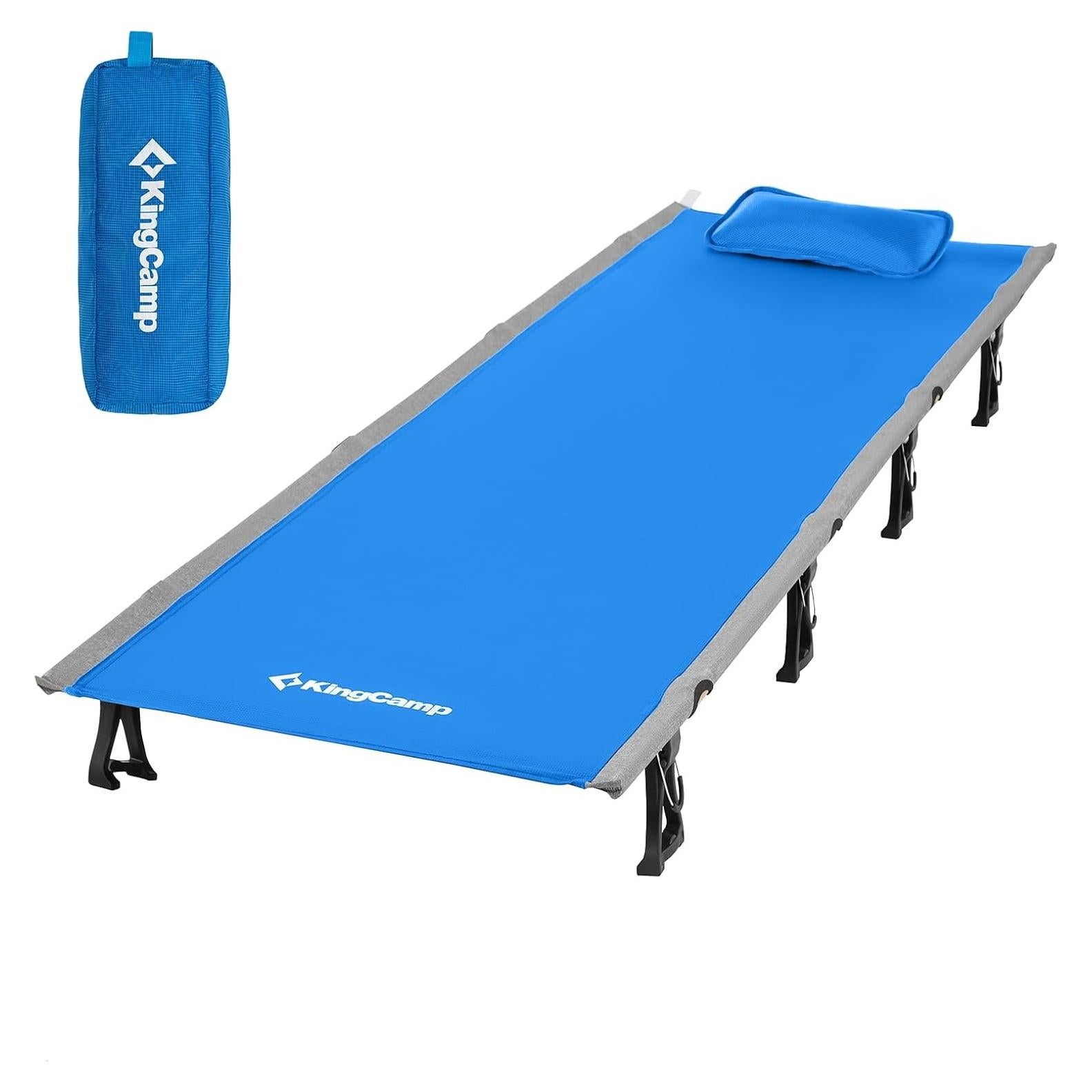Cama de Camping Plegable KingCamp Azul 190.5x63.5cm Ultraligera
