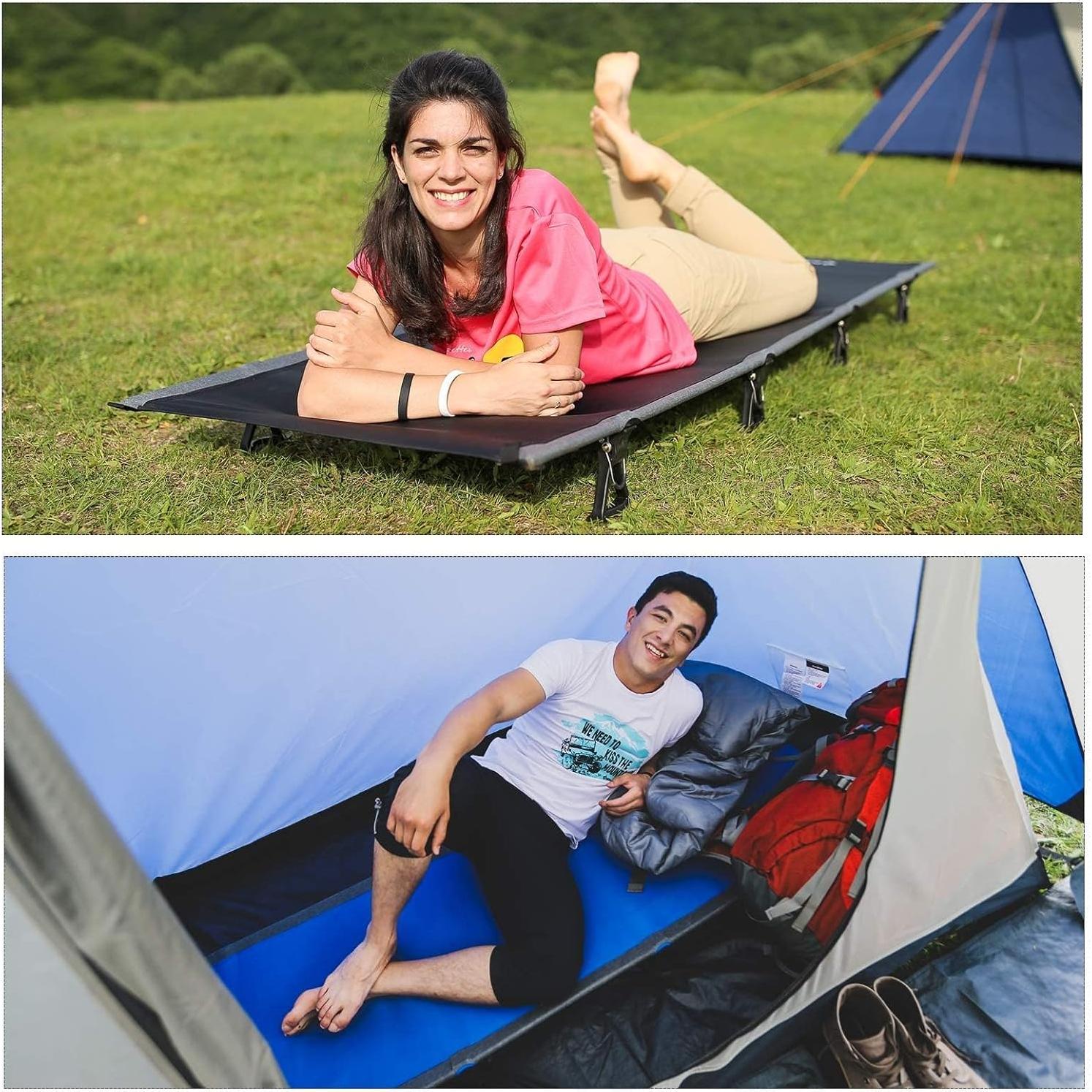 Cama de Camping Plegable KingCamp Azul 190.5x63.5cm Ultraligera