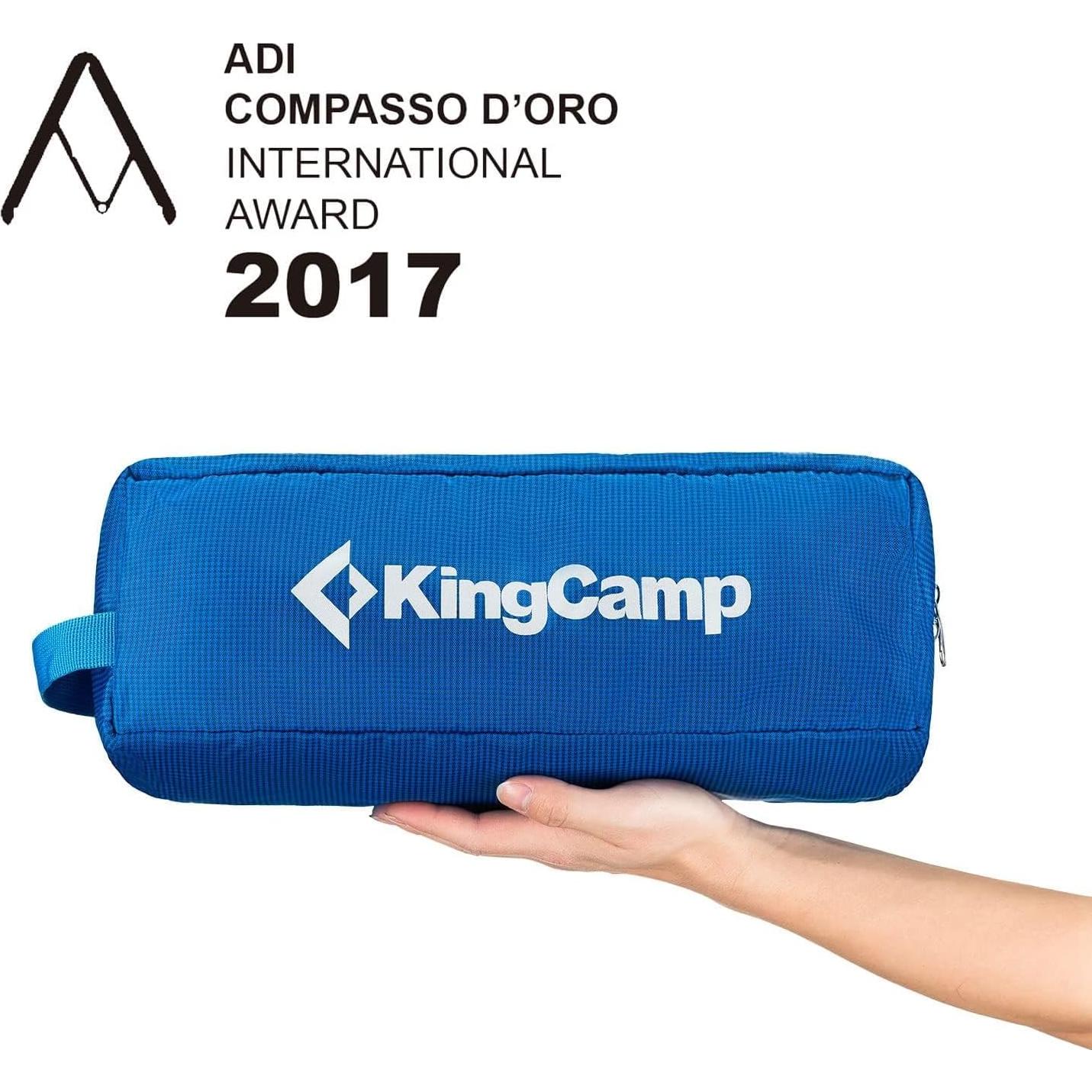 Cama de Camping Plegable KingCamp Azul 190.5x63.5cm Ultraligera