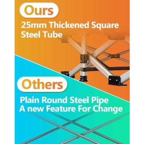 Homdox Camping cot Folding Outdoor Camping Travel Cot with Pad 900LBS(Max Load) - Quality Lightweight Portable Heavy Duty Adult Travel Cot