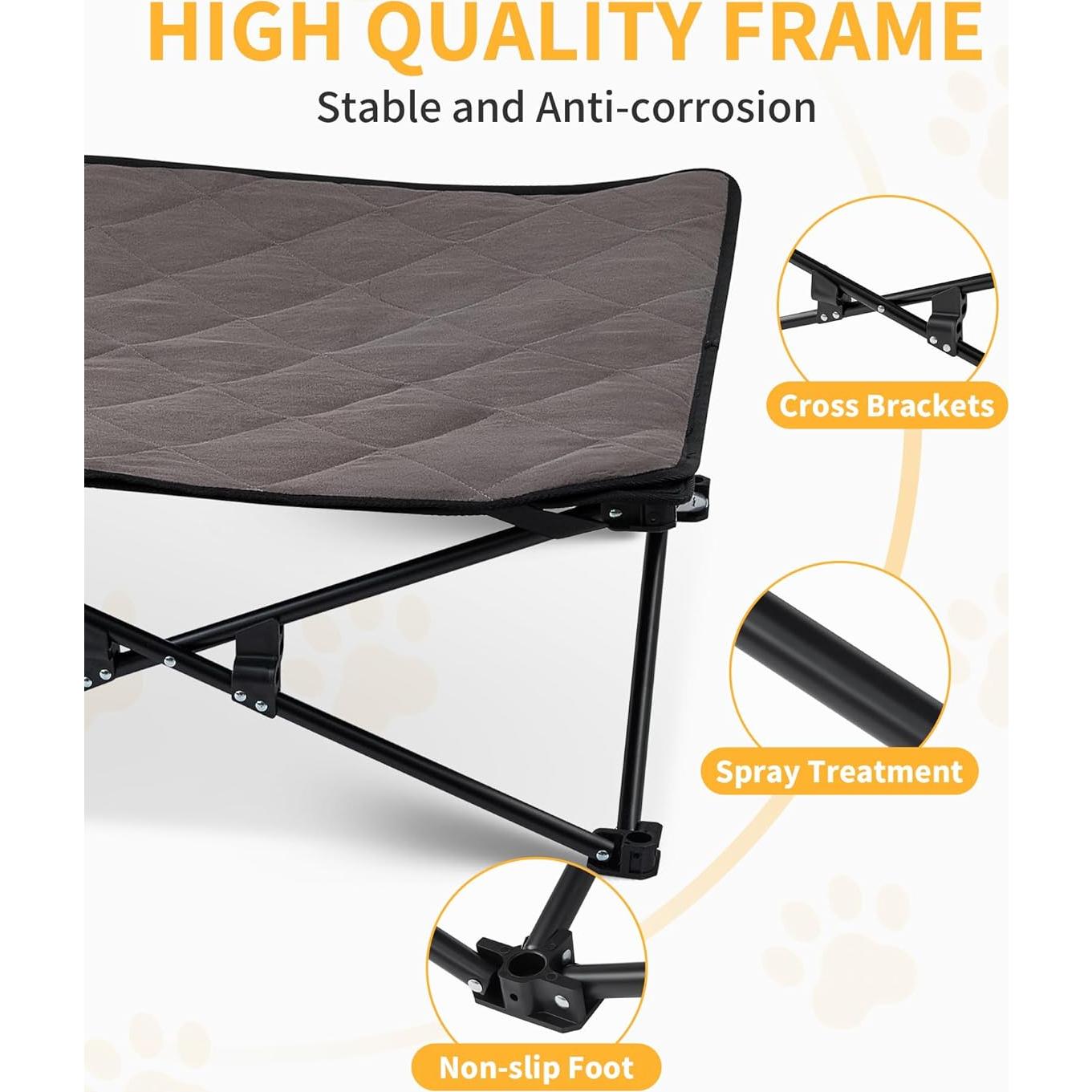 Cama Elevada para Perros KingCamp XL 131.8x67.7cm Antideslizante