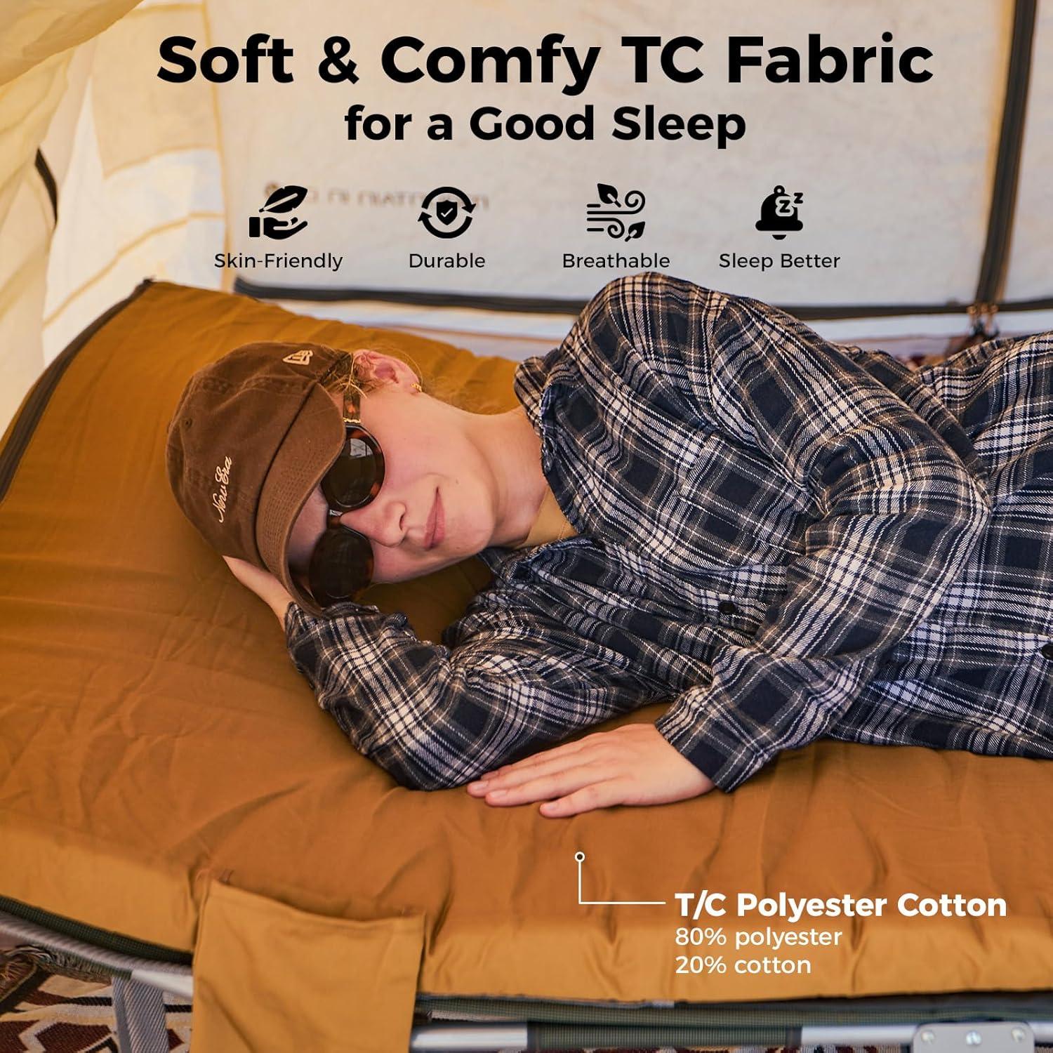 Colchón de Camping KingCamp Comfort XXL 210x100 cm Espuma Memoria