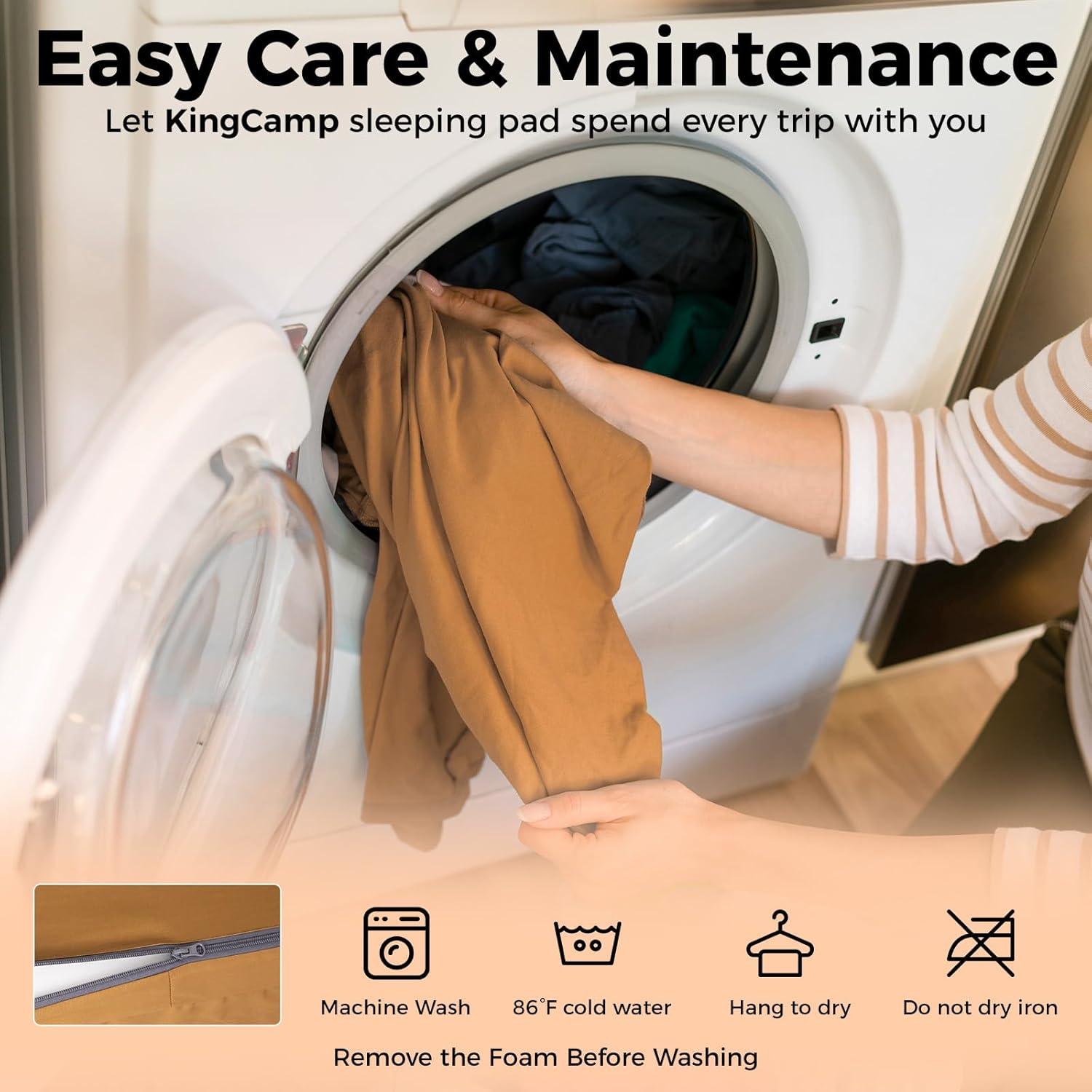 Colchón de Camping KingCamp Comfort XXL 210x100 cm Espuma Memoria