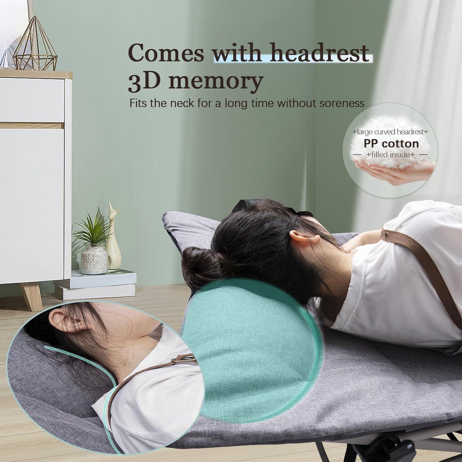 Cama Plegable KAKO para Camping 272 Kg Portátil Gris