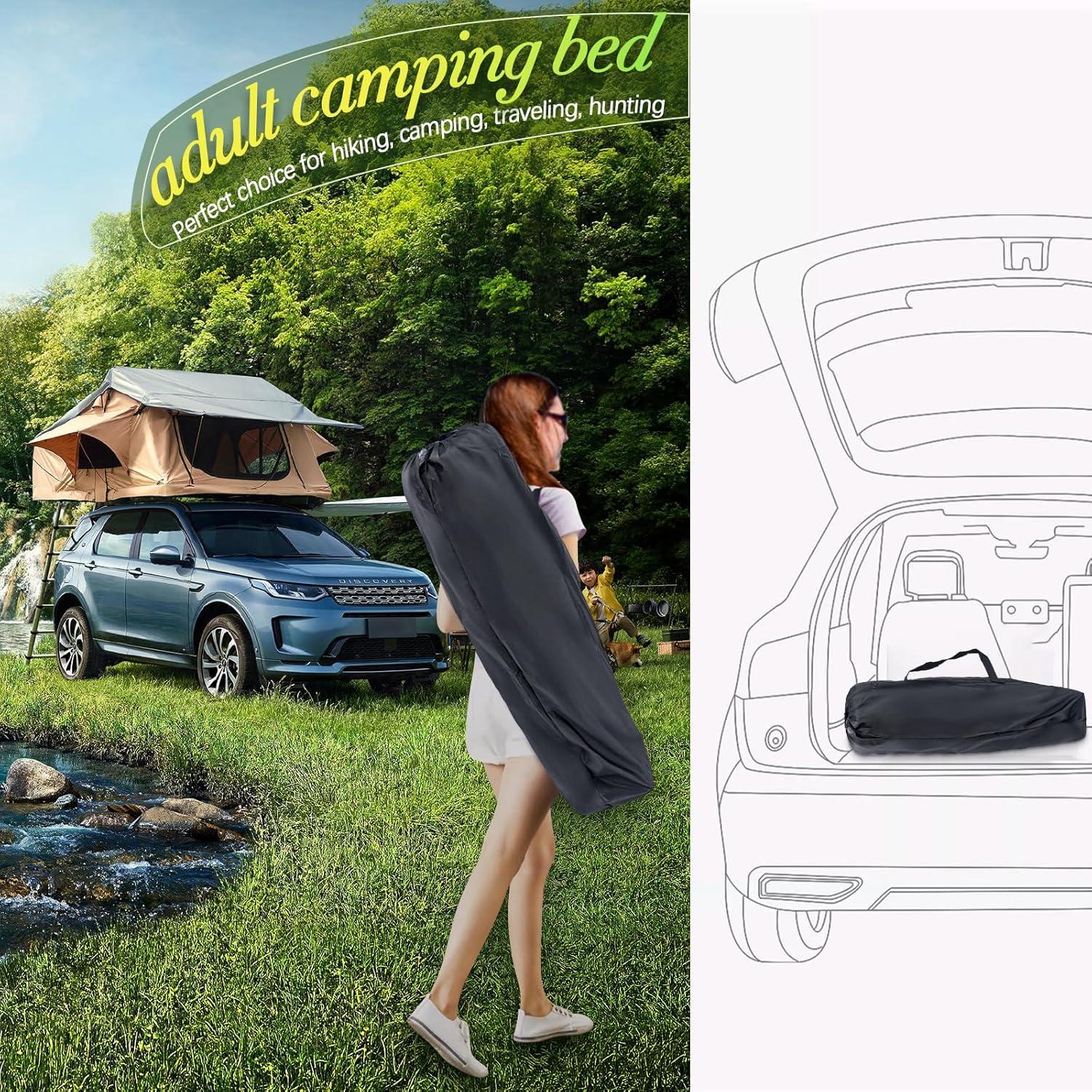 Cama Plegable KAKO para Camping 272 Kg Portátil Gris