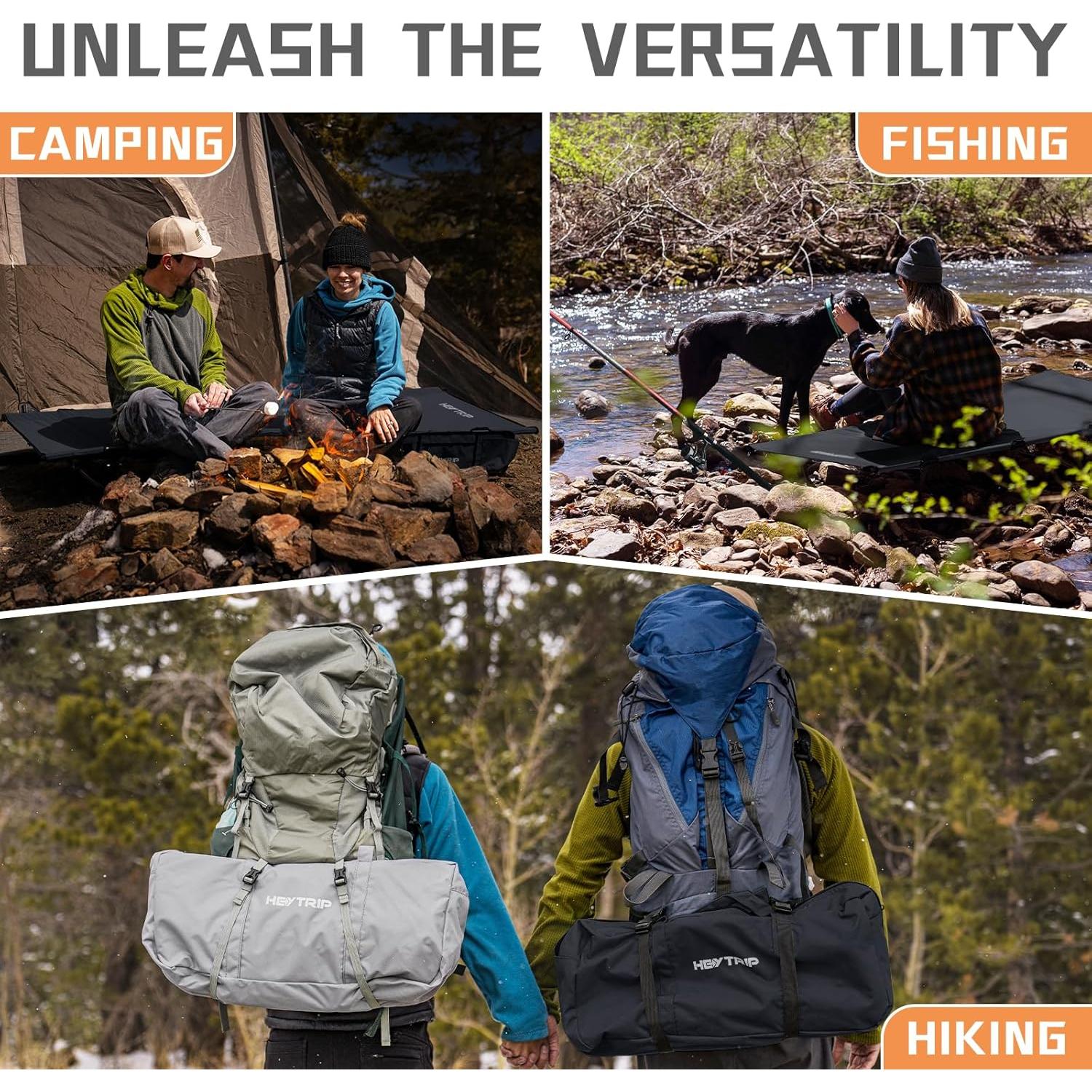 Cama de Camping Heytrip Plegable Extra Ancha 500lb 227kg