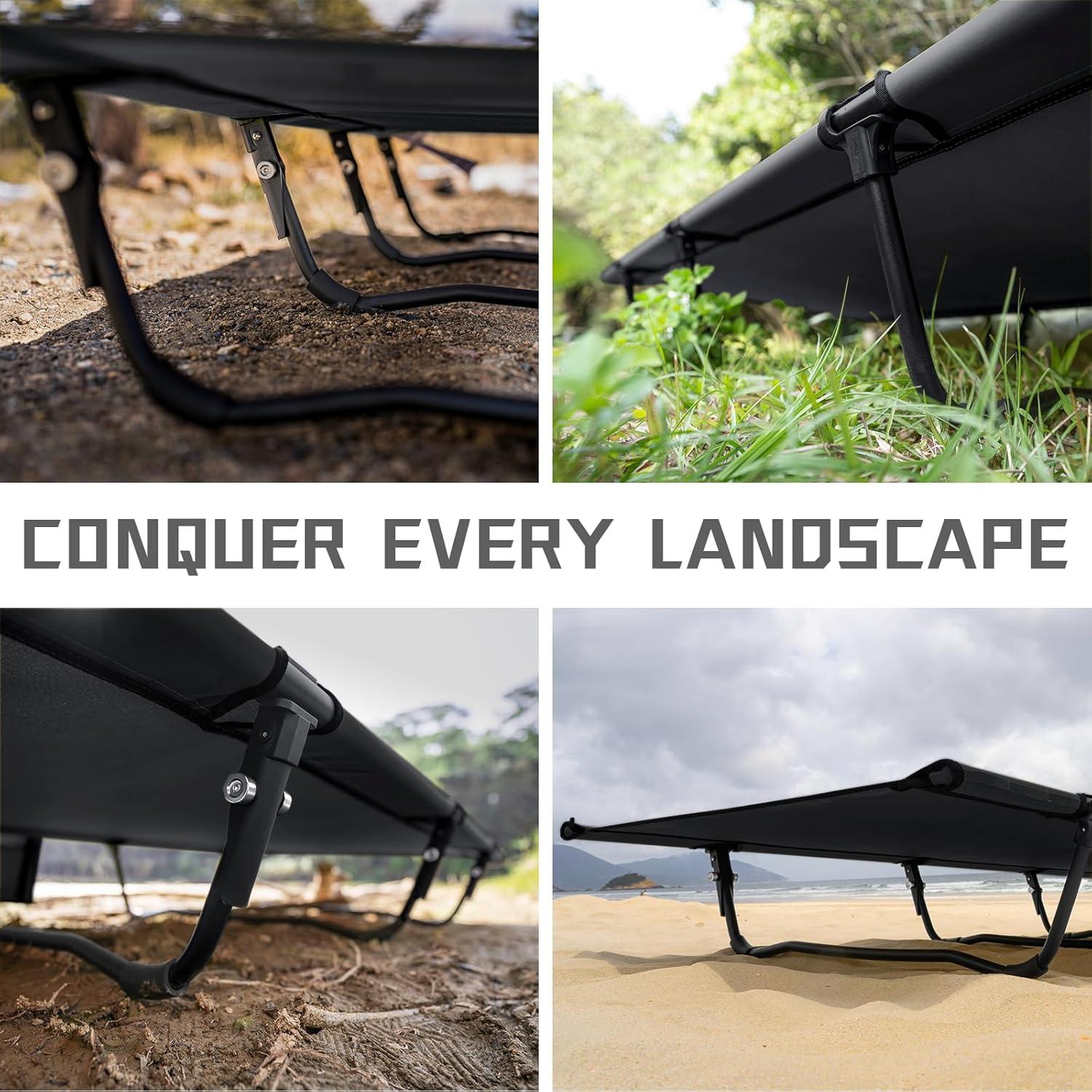 Cama de Camping Heytrip Plegable Extra Ancha 500lb 227kg