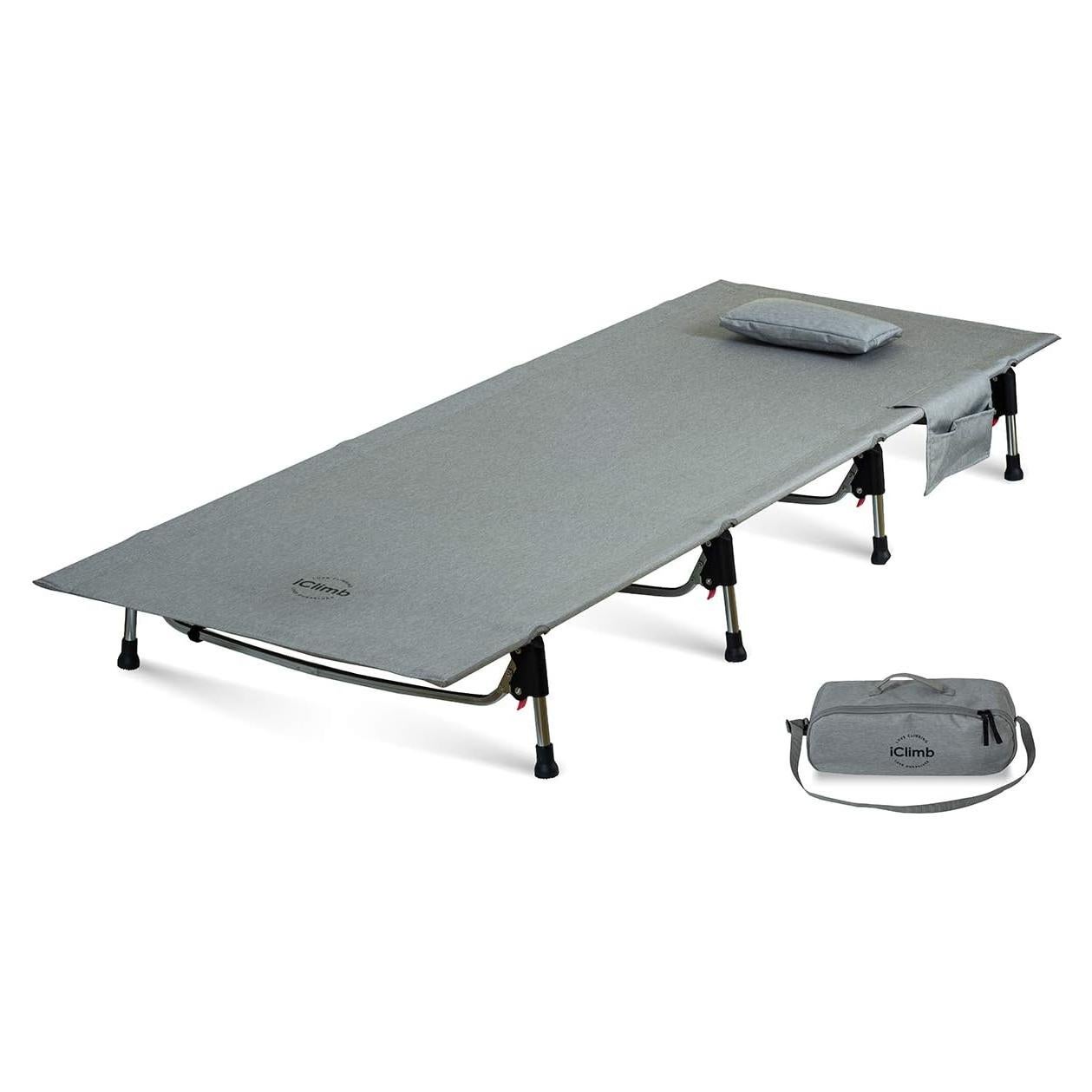 Cama Plegable Ultraligera iClimb Gris 2.6 kg 150 kg