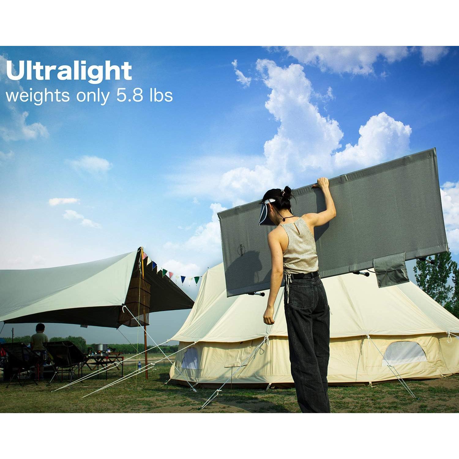 Cama Plegable Ultraligera iClimb Gris 2.6 kg 150 kg