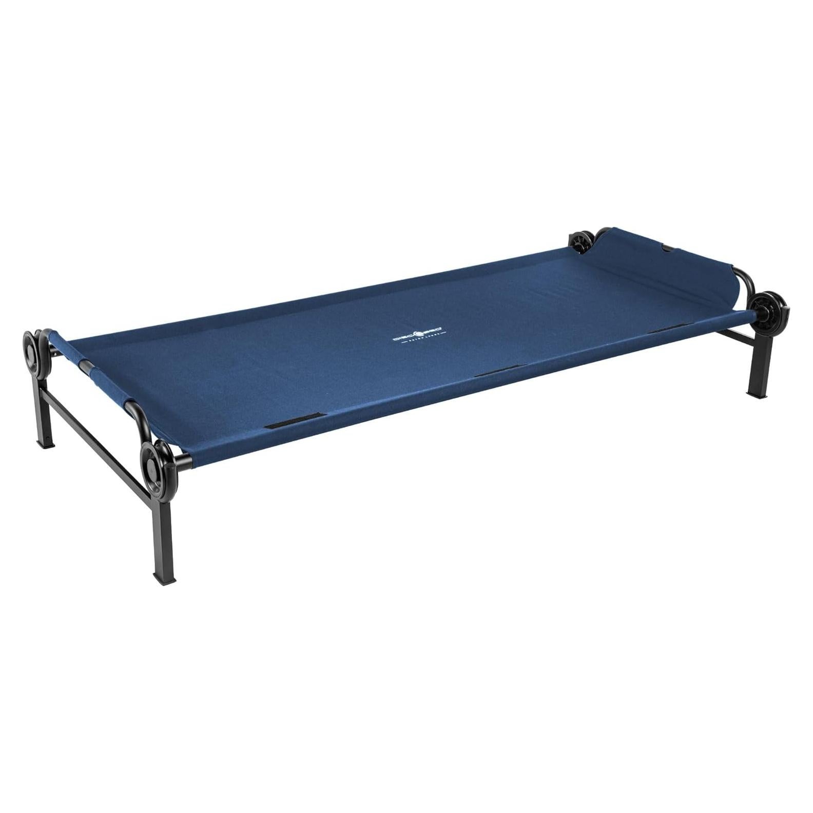 XL Outdoor Modular 1 Person Single Camping Cot Portable Bed with 2 Height Options for Adults, Sleep Solution for Tents, Navy