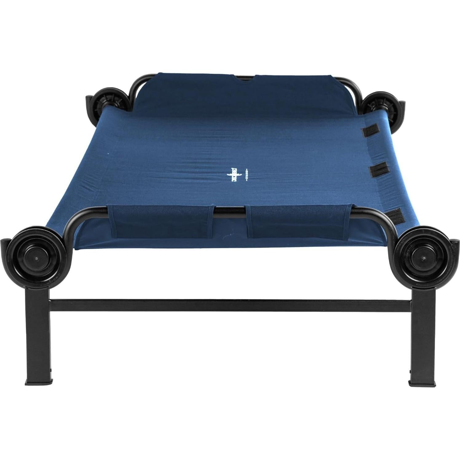 XL Outdoor Modular 1 Person Single Camping Cot Portable Bed with 2 Height Options for Adults, Sleep Solution for Tents, Navy