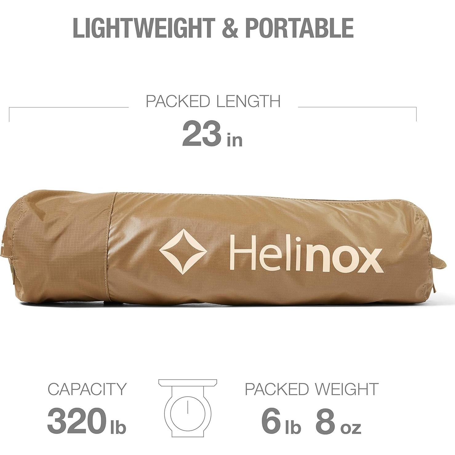 Cama de Camping Helinox Cot Max Ligera 2.95 kg 209.55x74.93 cm