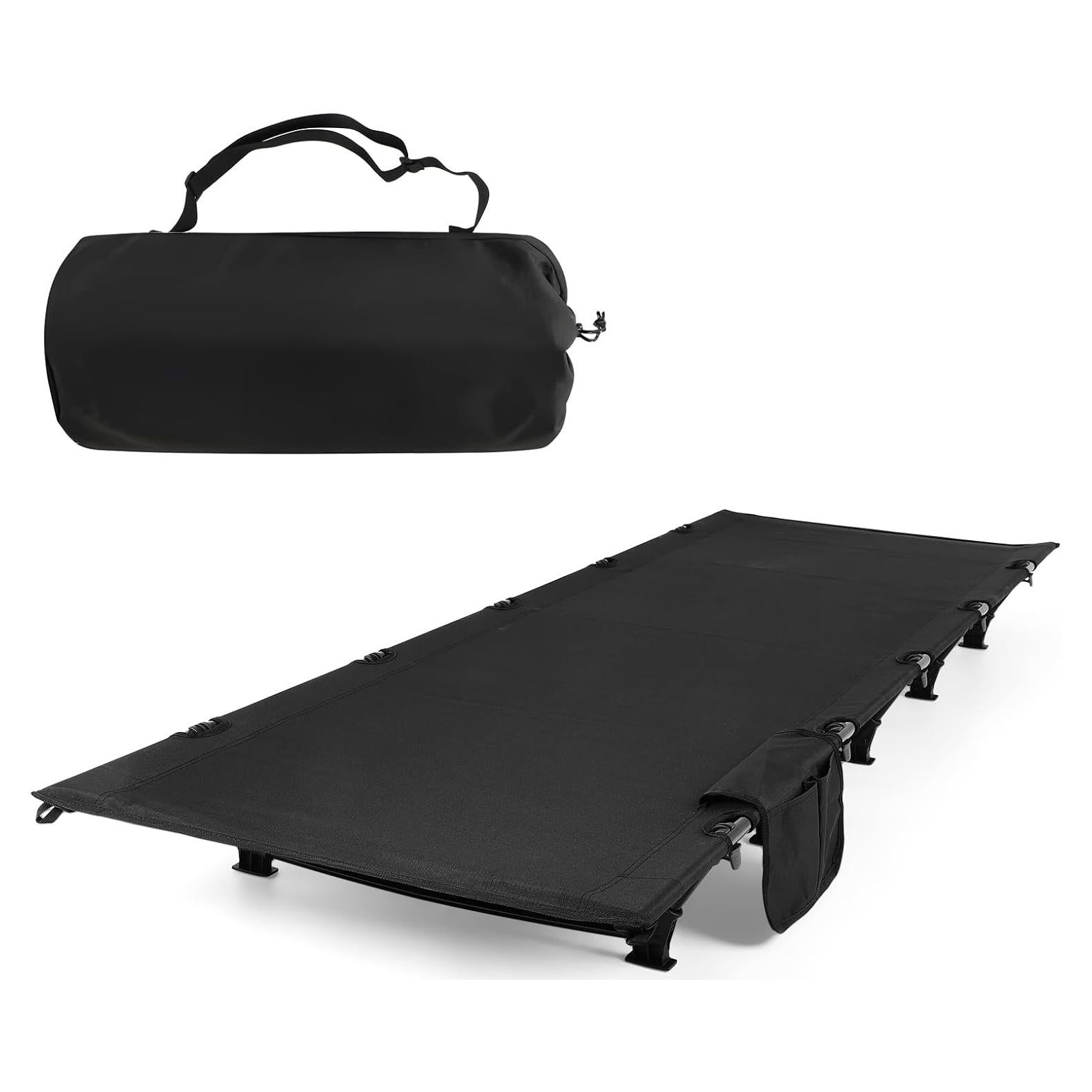 Cama de Camping Plegable FAHKNS Ultraligera 2.2 kg Negra