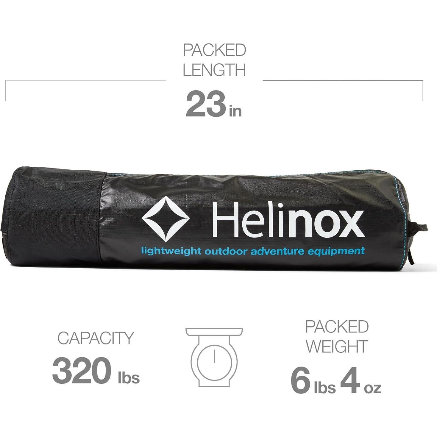 Helinox Cot One High, 15-Inch High Compact, Collapsible Camping Cot, Long