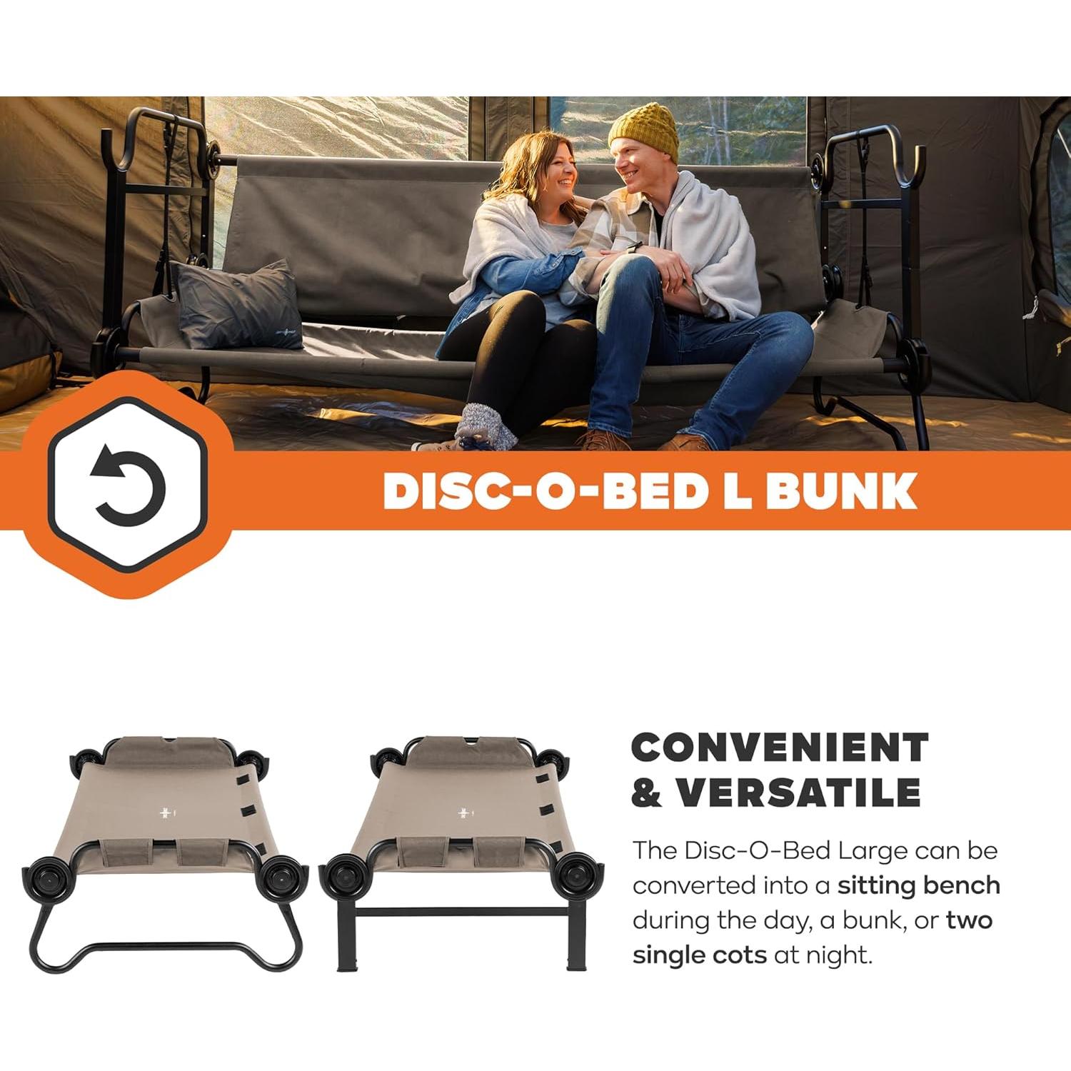 Camas de Camping Plegables Disc-O-Bed 208x82.5cm 227kg