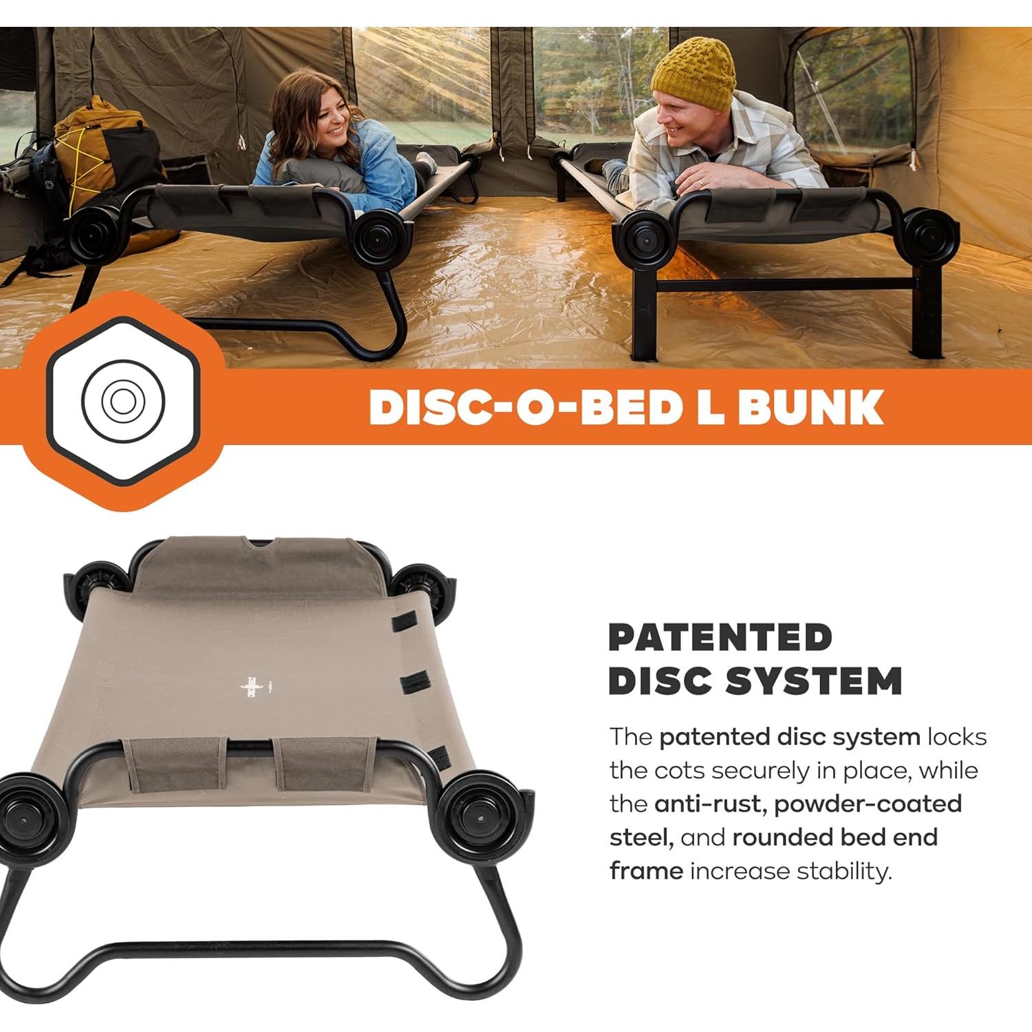 Camas de Camping Plegables Disc-O-Bed 208x82.5cm 227kg