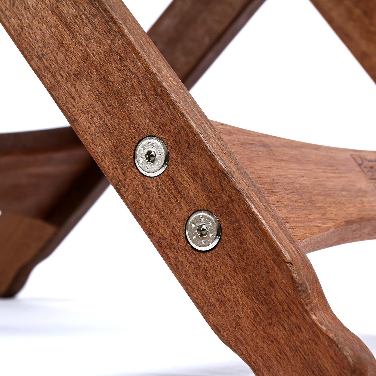 BYER OF MAINE, Pangean, Folding Stool, Green, Hardwood, Easy to Fold and Carry, Wood Folding Stool, Canvas Camp Stool, Perfect for Camping, Matches All Furniture in The Pangean Line