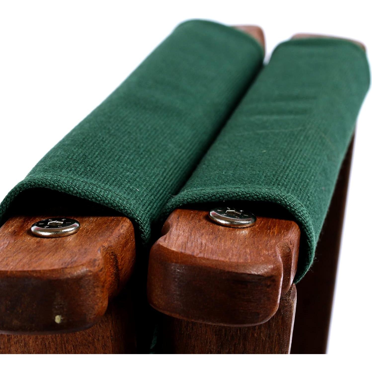 BYER OF MAINE, Pangean, Folding Stool, Green, Hardwood, Easy to Fold and Carry, Wood Folding Stool, Canvas Camp Stool, Perfect for Camping, Matches All Furniture in The Pangean Line