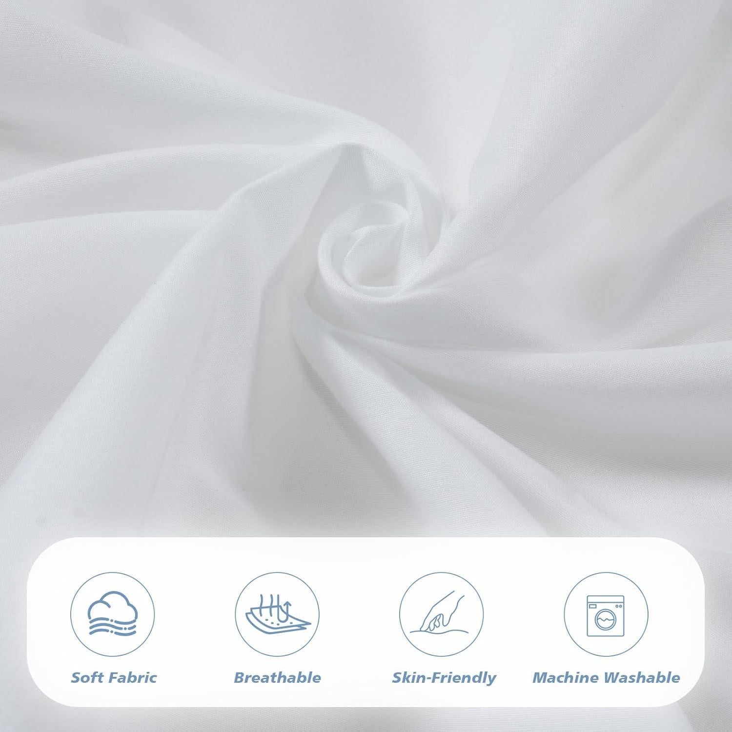 Sábanas de Cuna URZGU 76.2x203.2 cm Microfibra Blanca