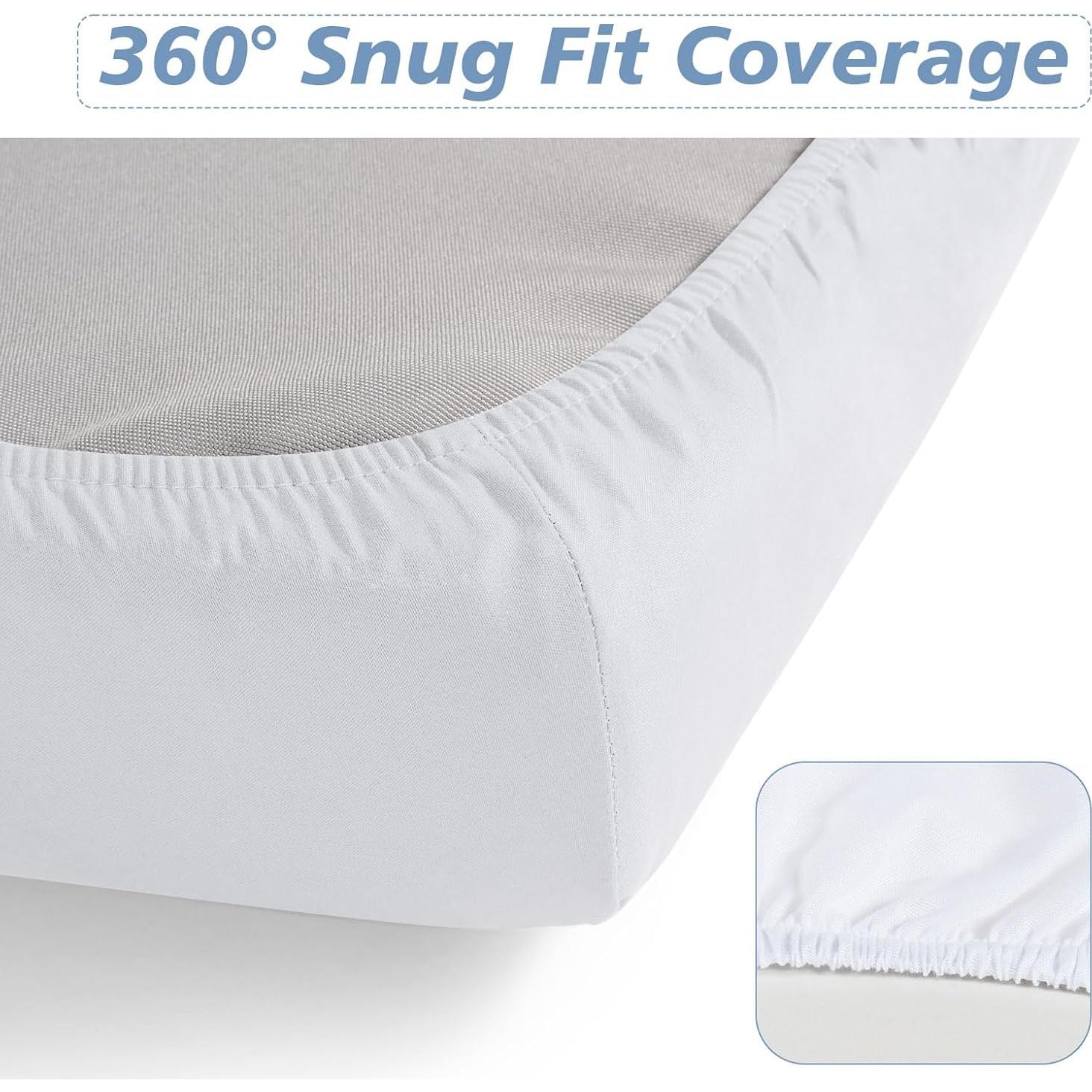 Sábanas de Cuna URZGU 76.2x203.2 cm Microfibra Blanca