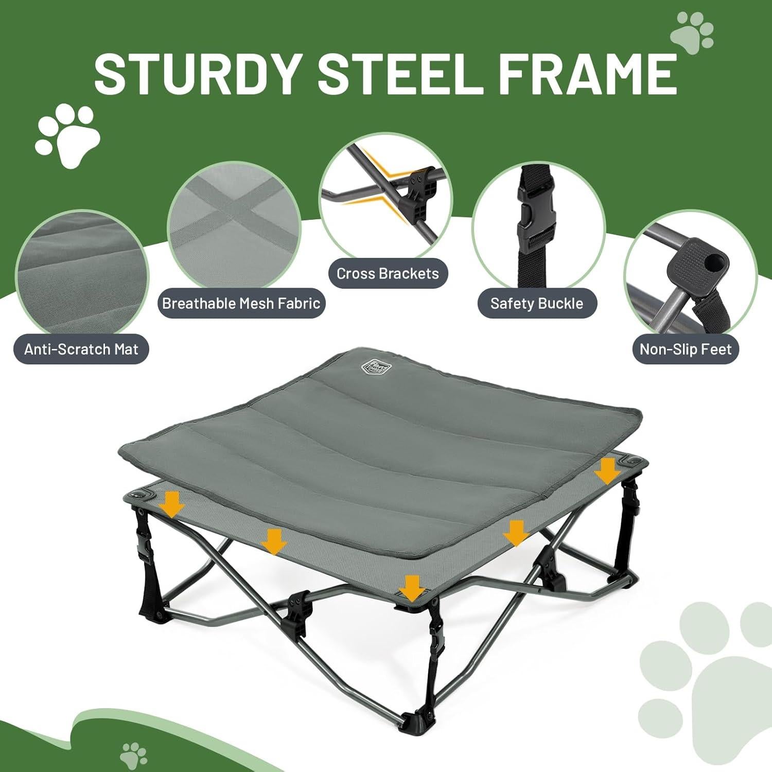 Cama Elevada para Perros Pequeños Timber Ridge 63x63 cm