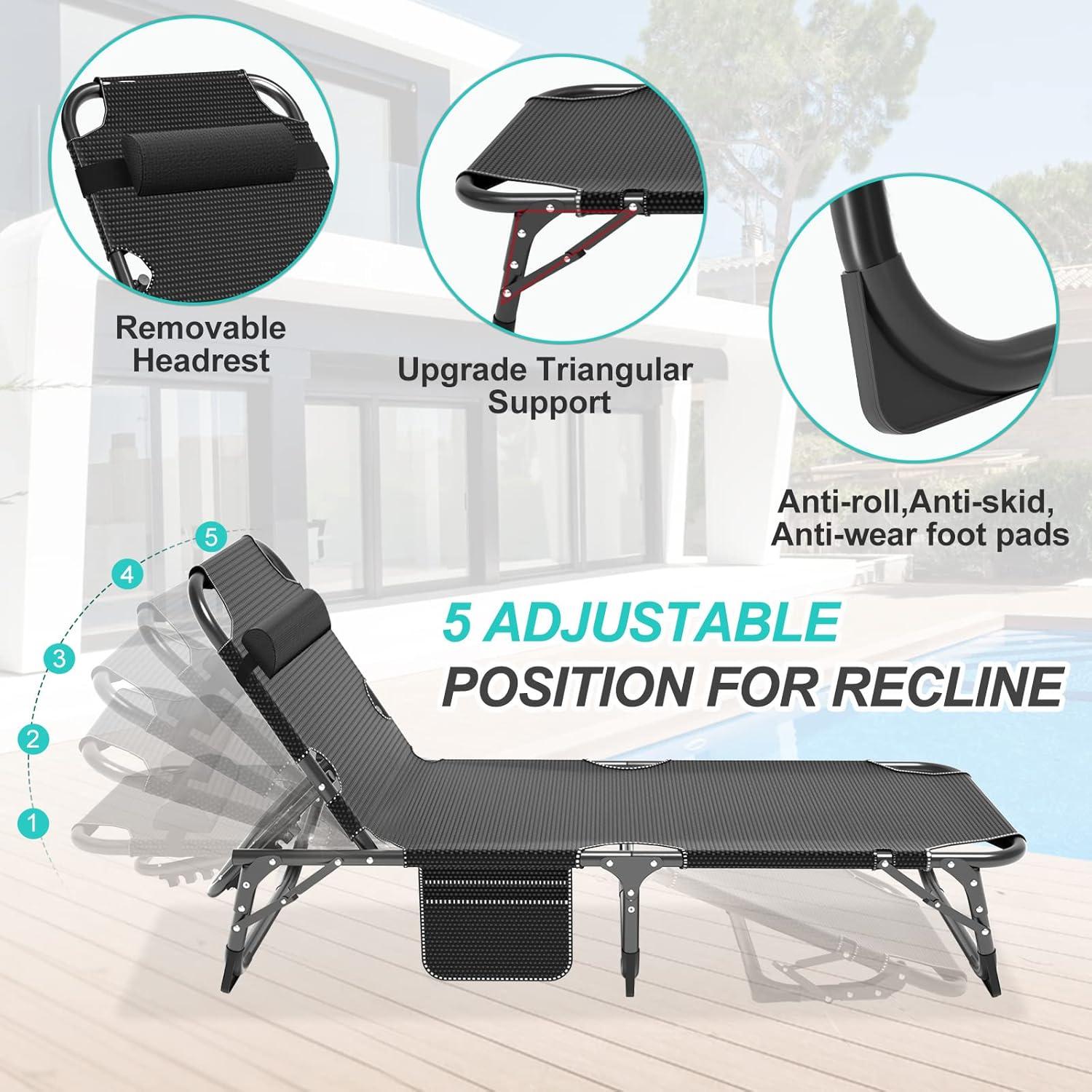 Cama Plegable ABORON Ajustable 3-en-1 para Acampar 190.5x68.6 cm