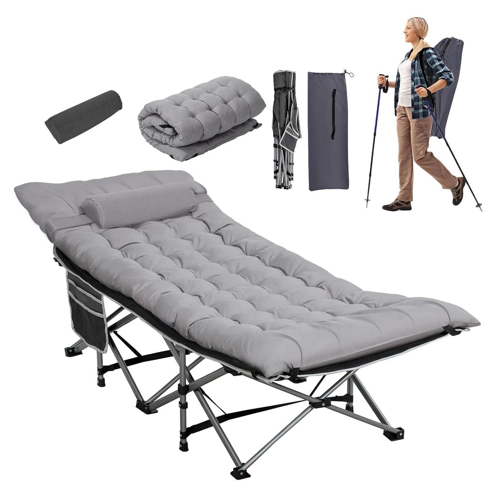 Cama Plegable LOENIY con Colchón Grueso y Almohada - 408 kg