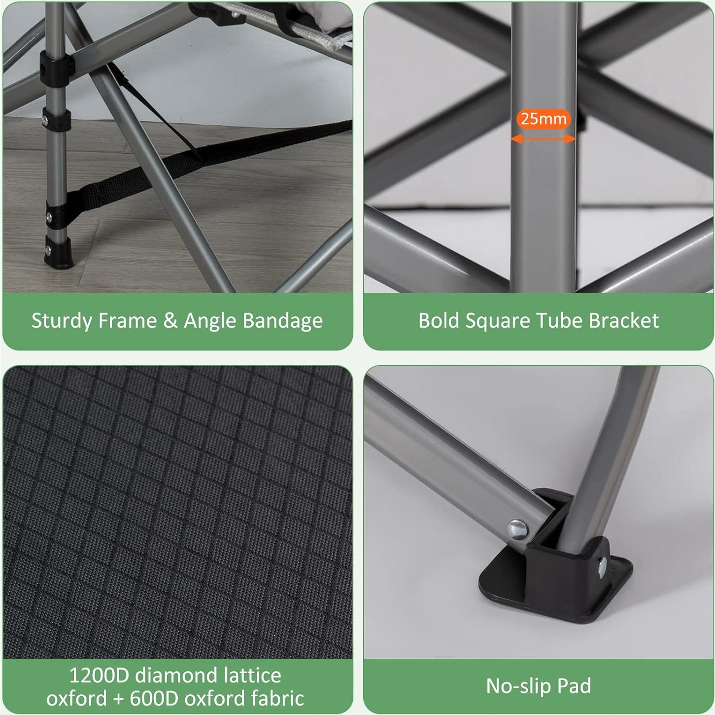 Cama Plegable LOENIY con Colchón Grueso y Almohada - 408 kg