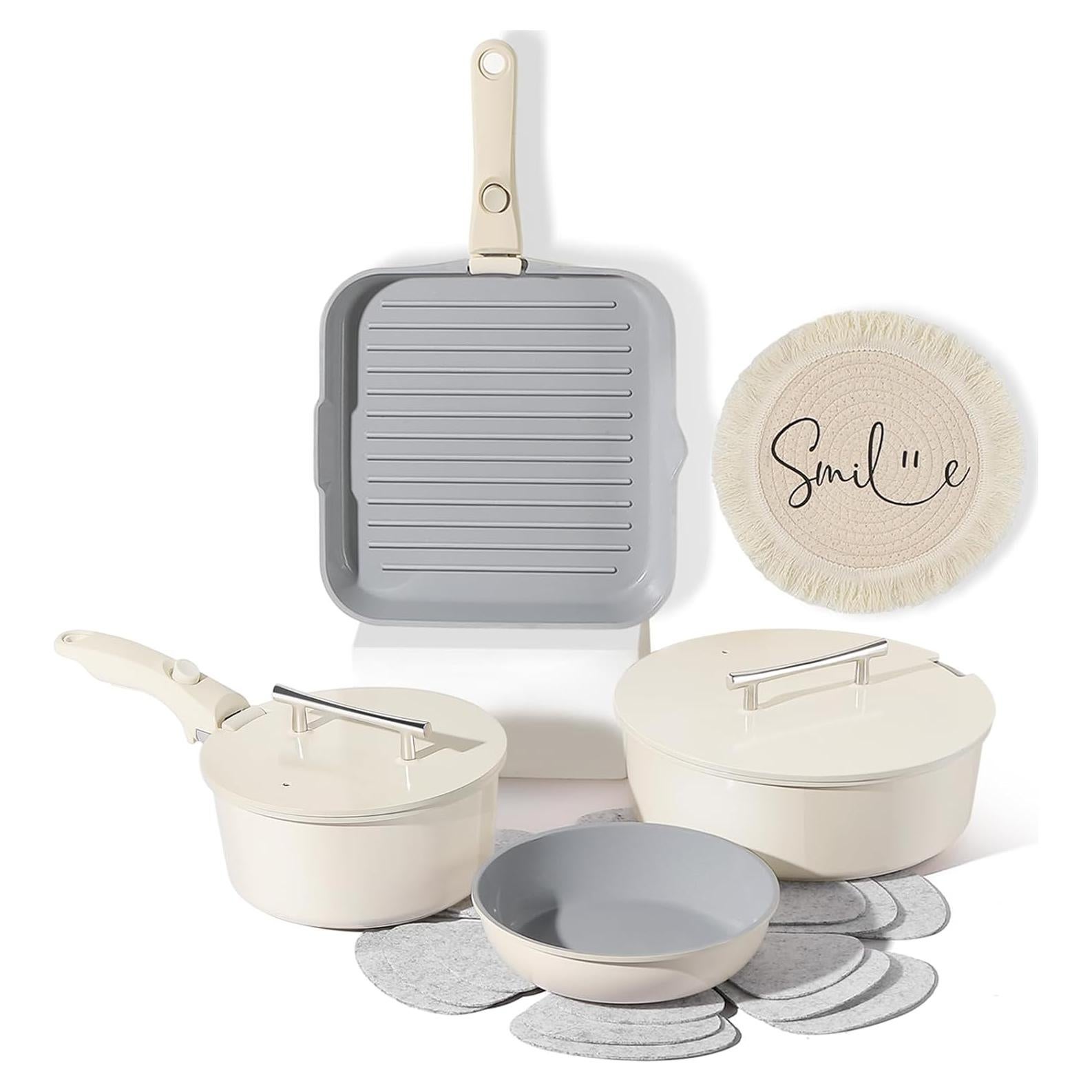 Juego de Utensilios de Cocina Ailwyn 12 Piezas Cerámica Antiadh.