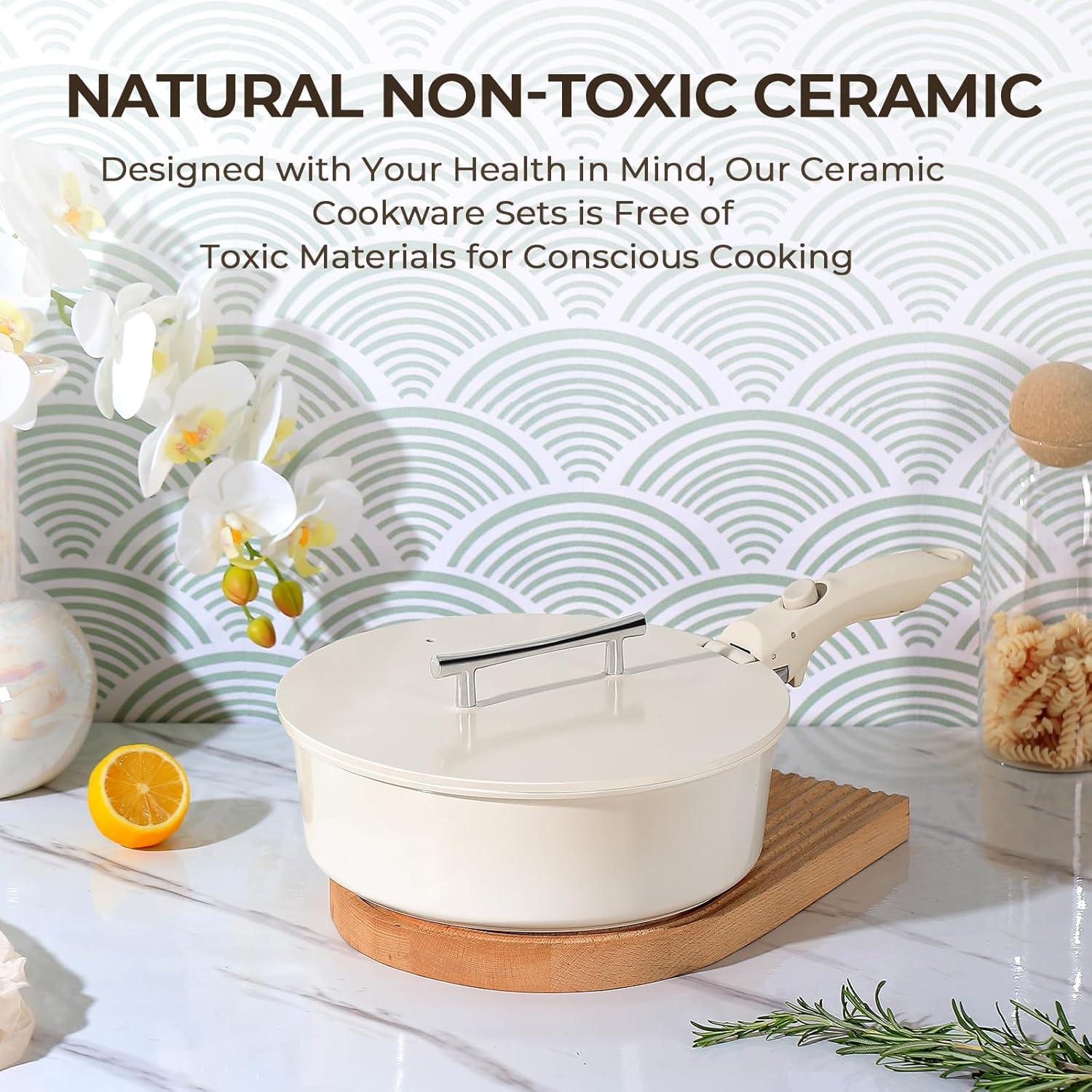 Juego de Utensilios de Cocina Ailwyn 12 Piezas Cerámica Antiadh.