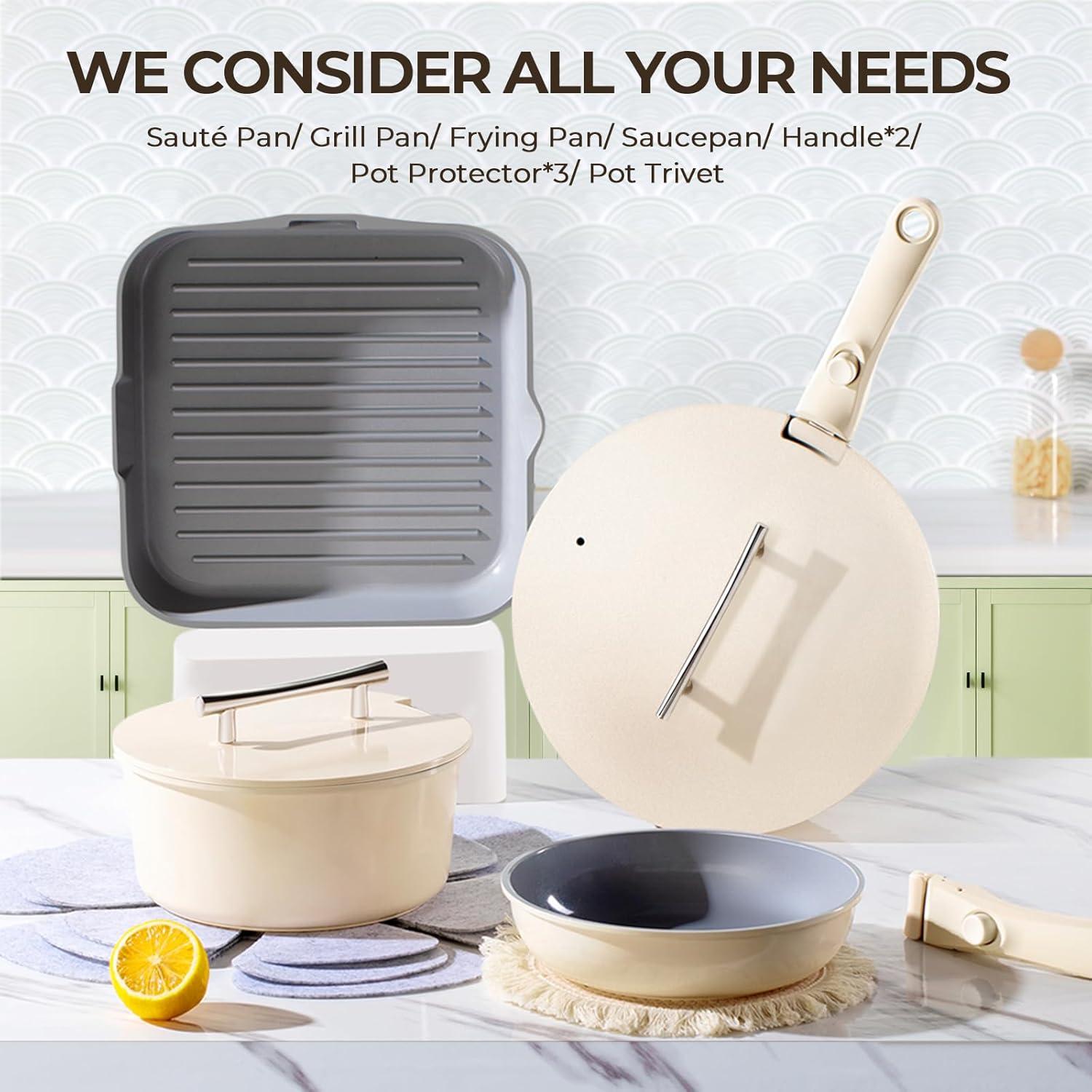 Juego de Utensilios de Cocina Ailwyn 12 Piezas Cerámica Antiadh.