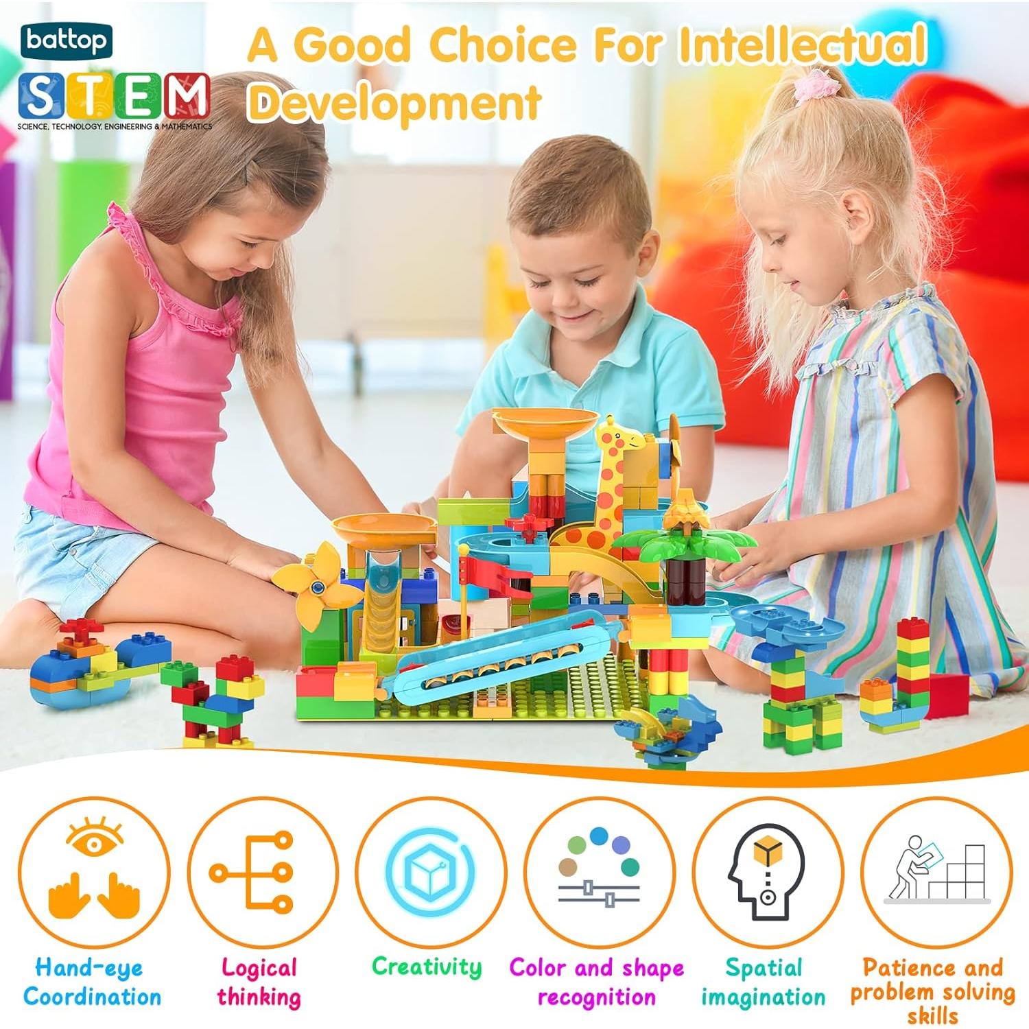 BATTOP Carrera de Canicas 167 PCS Juguete Educativo STEM