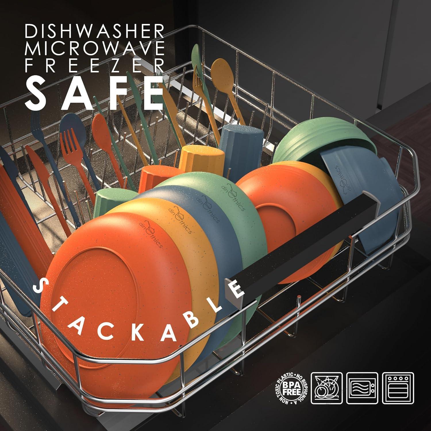 Juego de Vajilla de Paja de Trigo DINETHICS para 4 Personas