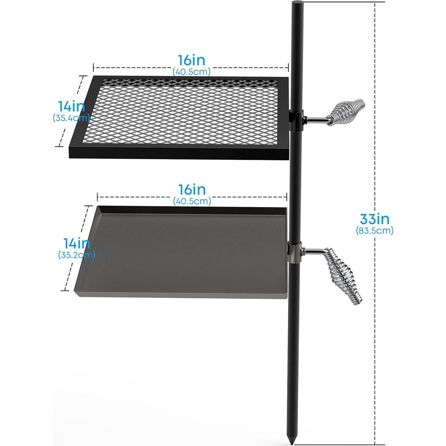 Parrilla Giratoria Ajustable Stanbroil - Acero para BBQ al Aire Libre