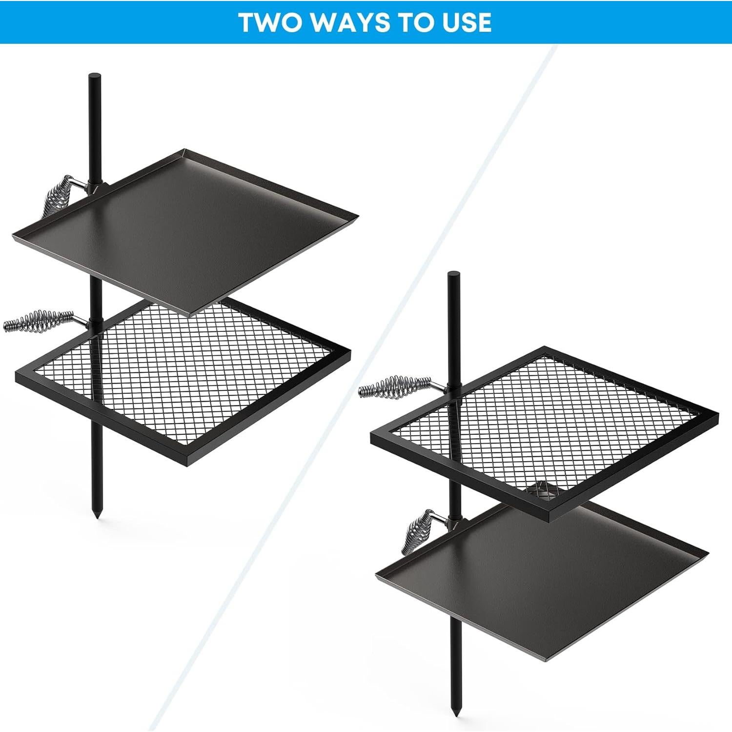 Parrilla Giratoria Ajustable Stanbroil - Acero para BBQ al Aire Libre