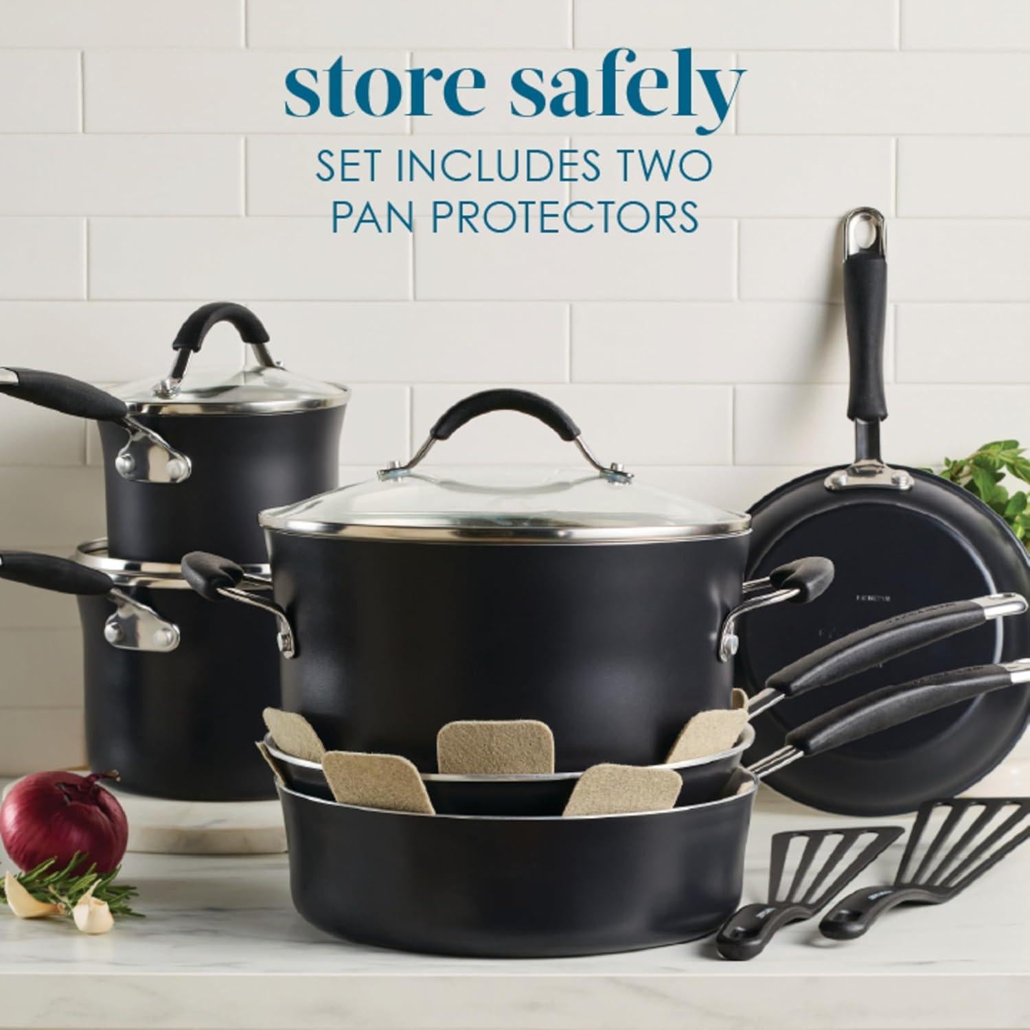 Juego de 13 Piezas de Ollas y Sartenes Antiadherentes Rachael Ray