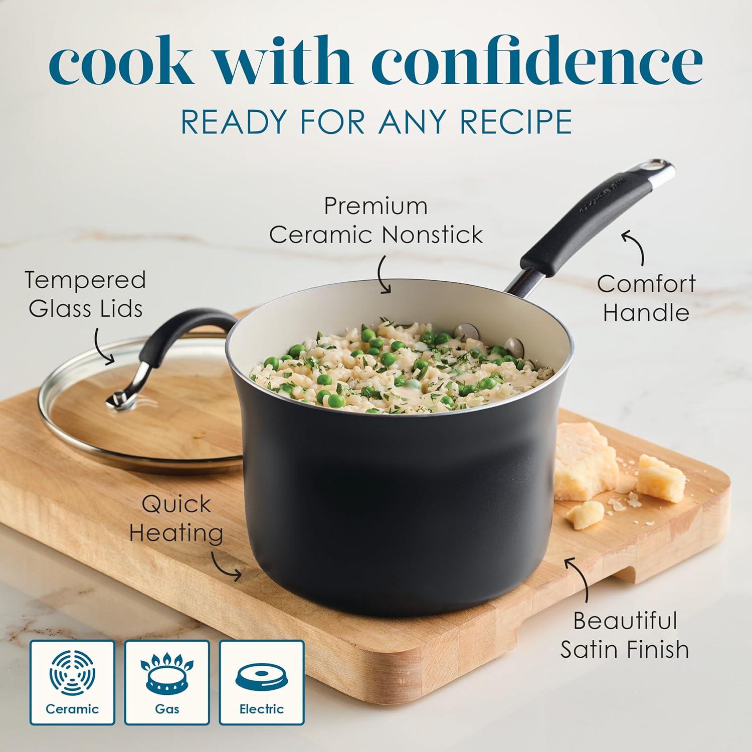 Juego de 13 Piezas de Ollas y Sartenes Antiadherentes Rachael Ray