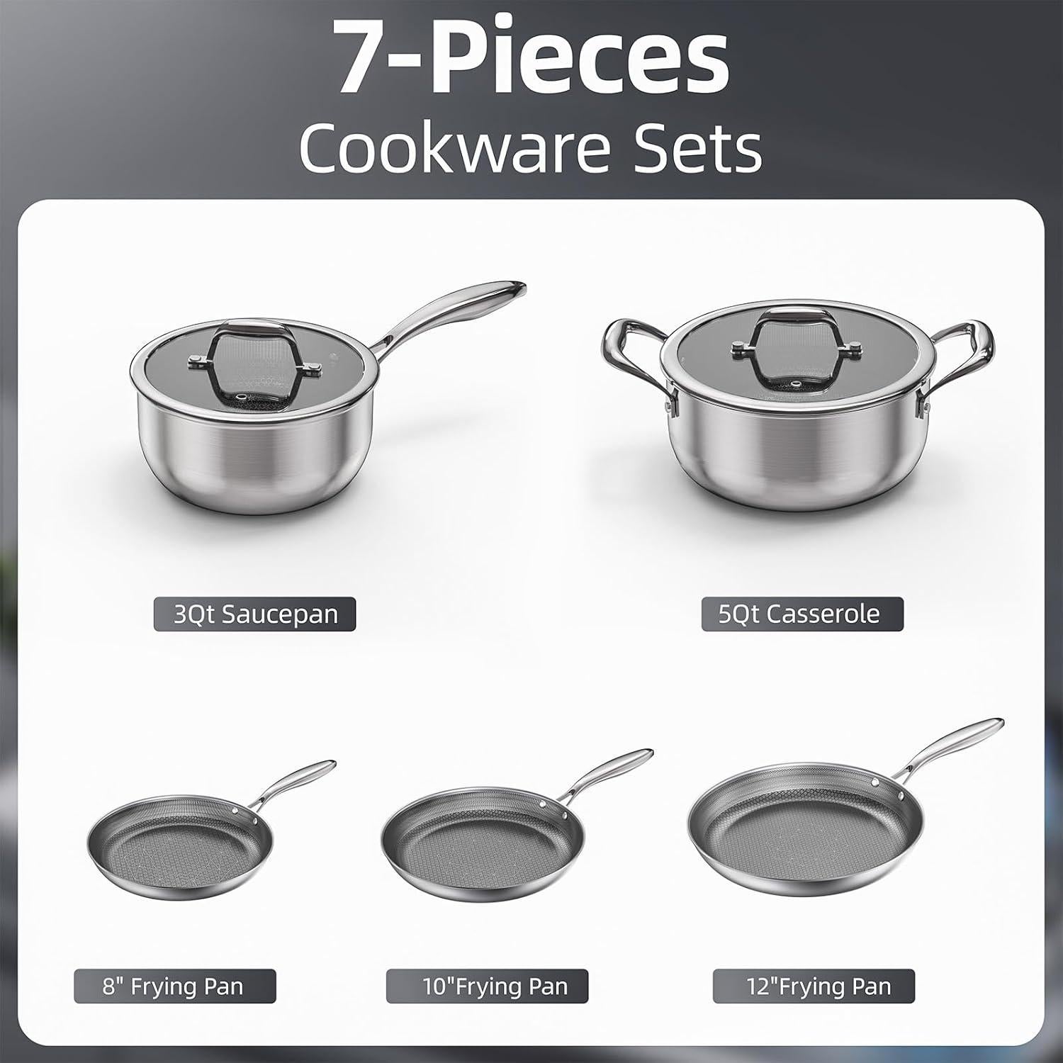 Juego de Utensilios de Cocina COOKER KING 7 Piezas Acero Inoxidable