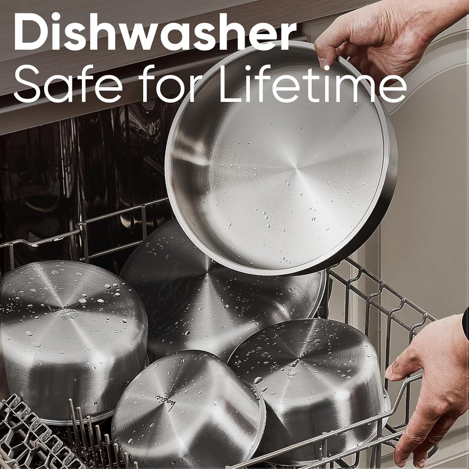 Juego de Ollas y Sartenes CAROTE 9 Piezas Acero Inoxidable