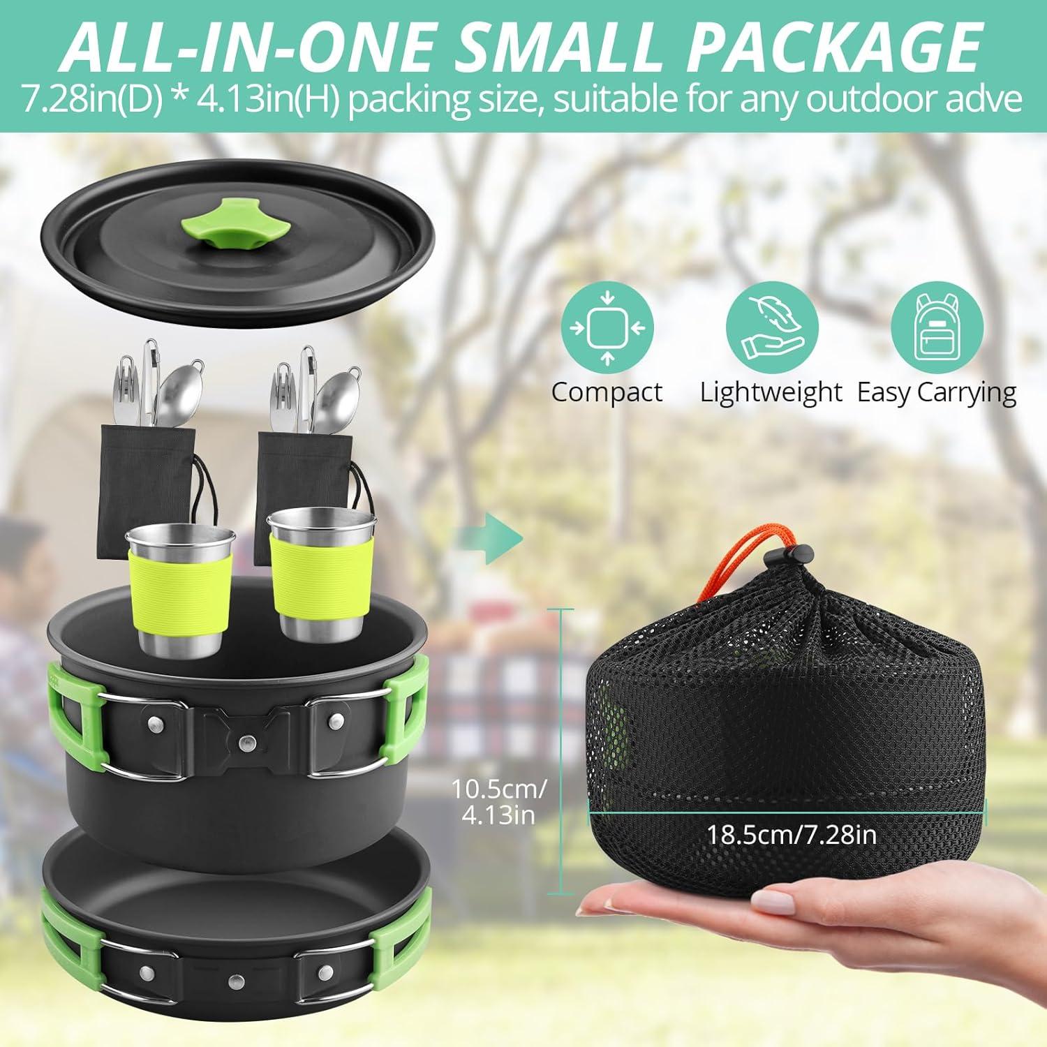 Juego de Utensilios de Cocina para Camping VINTEAM 830g 6 Piezas