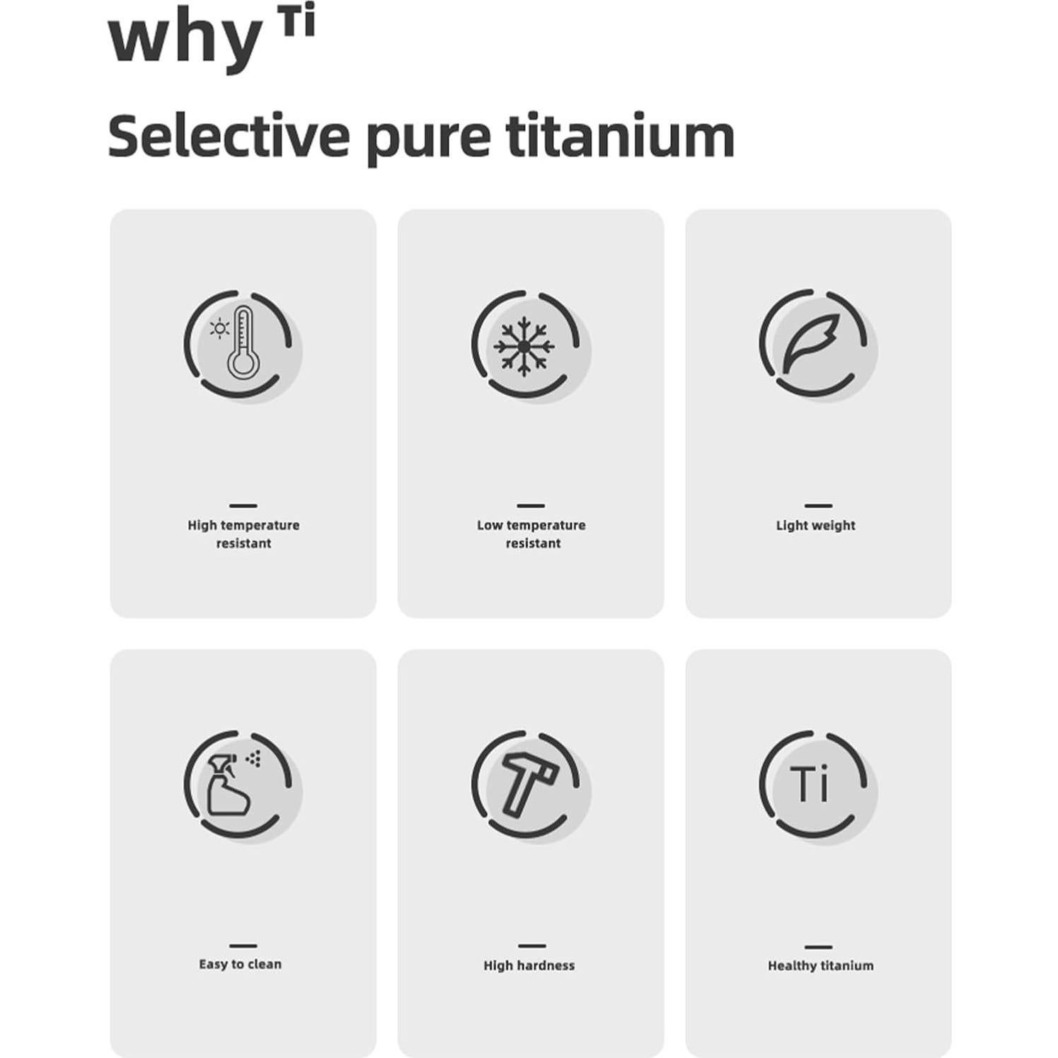Juego de Utensilios de Camping Titanio Aomiun 4 Piezas Portátil
