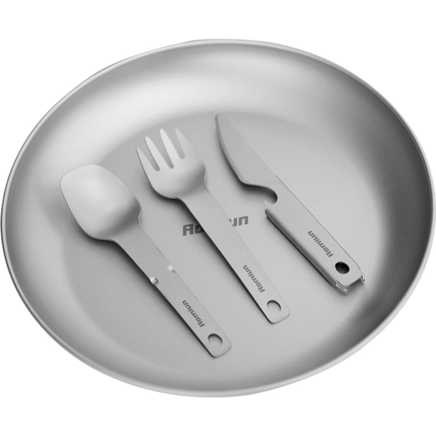 Juego de Utensilios de Camping Titanio Aomiun 4 Piezas Portátil